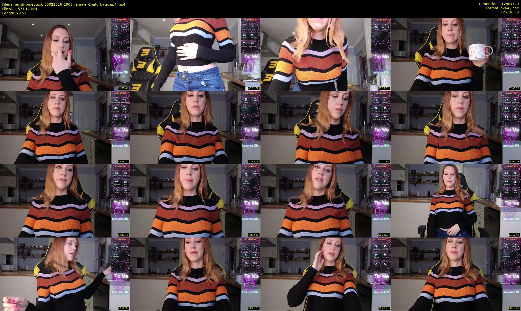 stripmequick — 30 minute Chaturbate female cam show recording, 720p, Feb 5, 2026