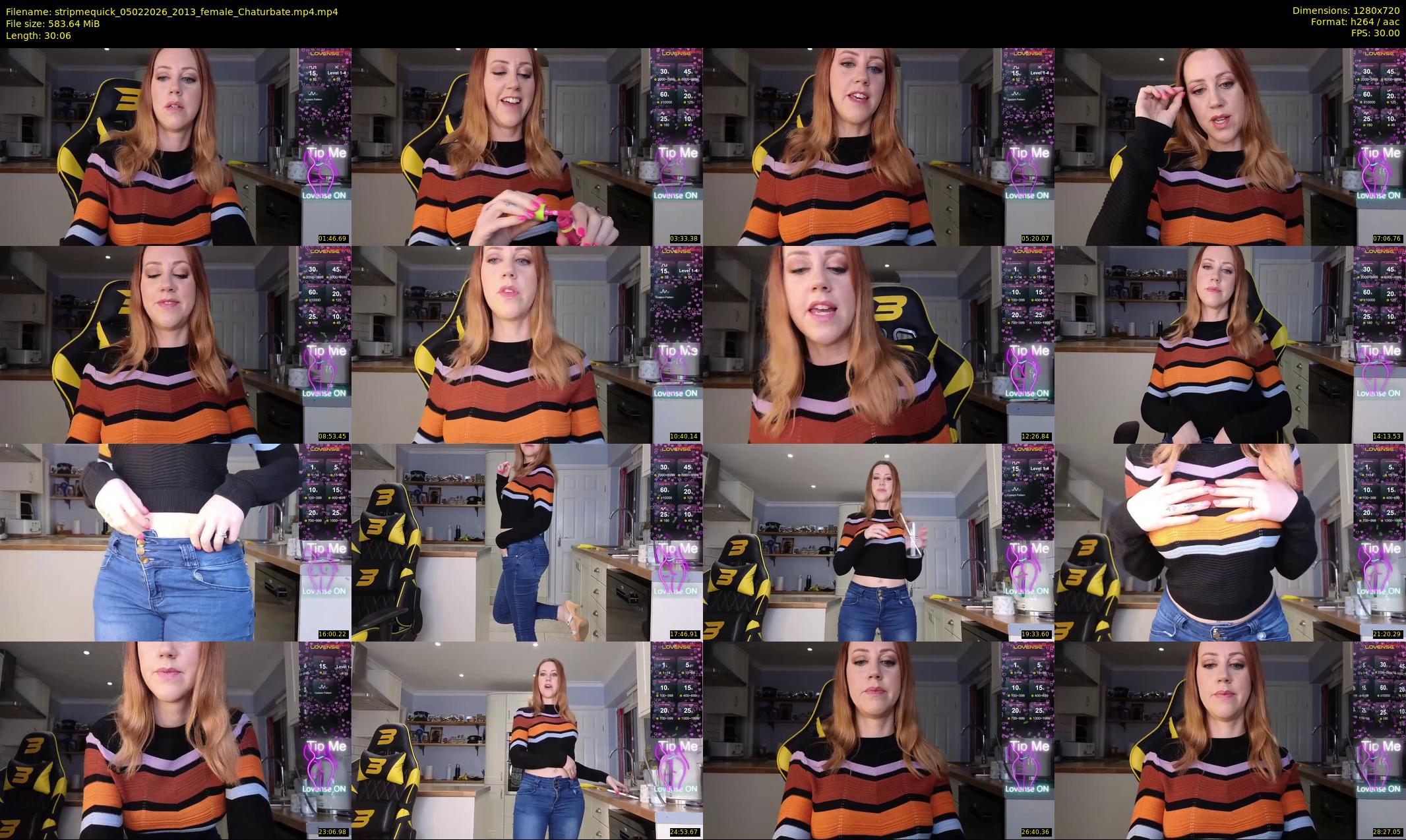stripmequick — 31 minute Chaturbate female cam show recording, 720p, Feb 5, 2026