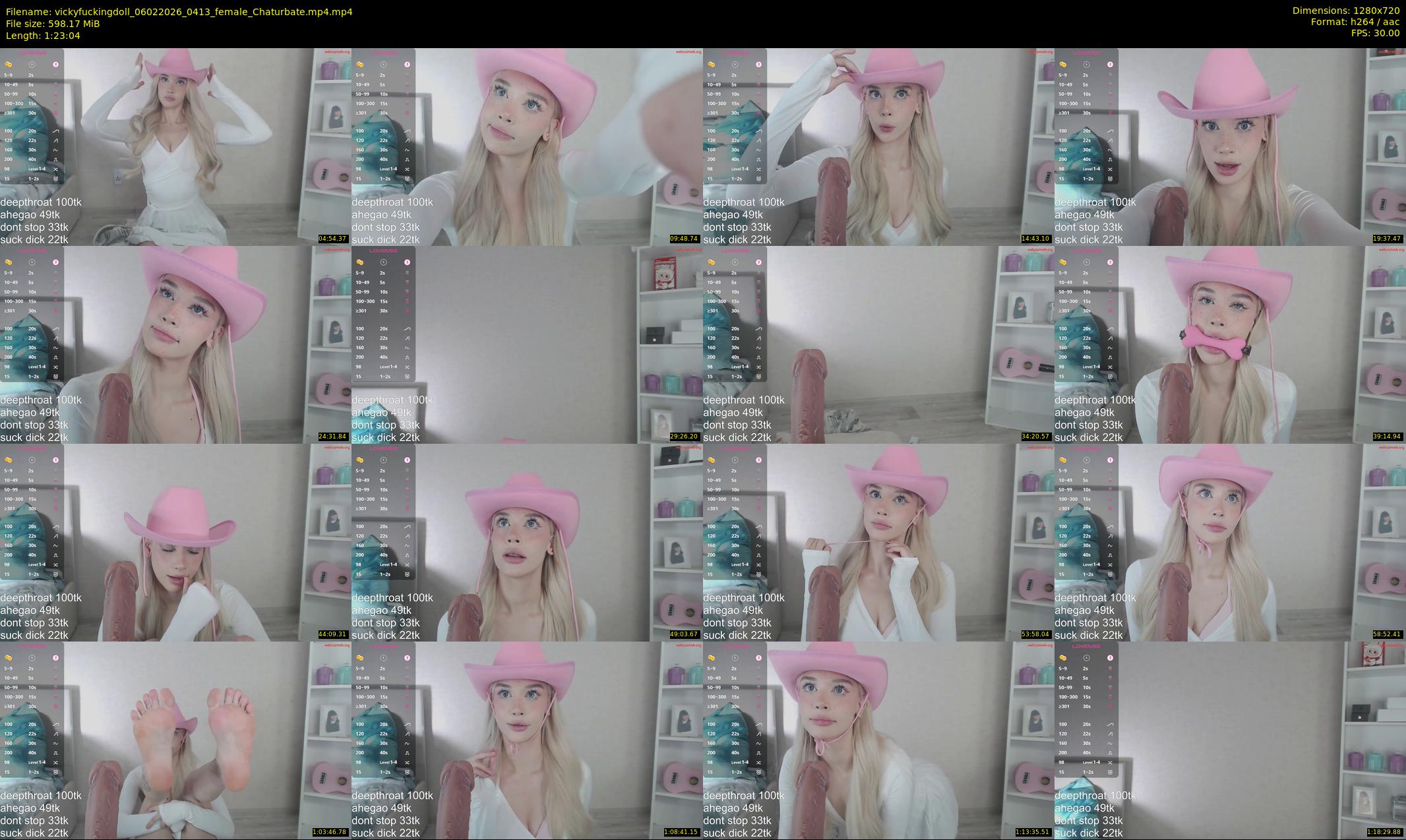 vickyfuckingdoll — 84 minute Chaturbate female cam show recording, 720p, Feb 6, 2026
