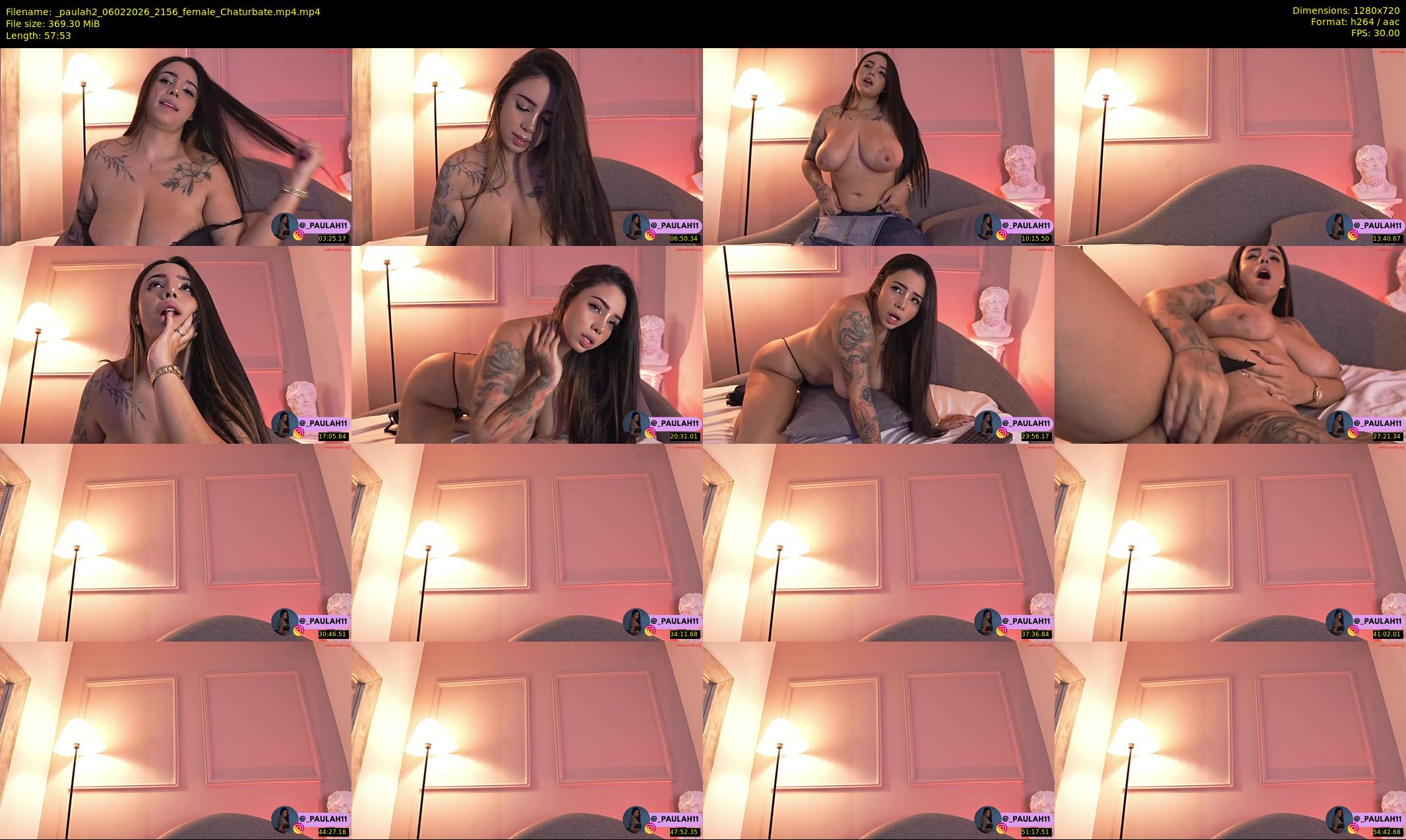 _paulah2 — 58 minute Chaturbate female cam show recording, 720p, Feb 6, 2026