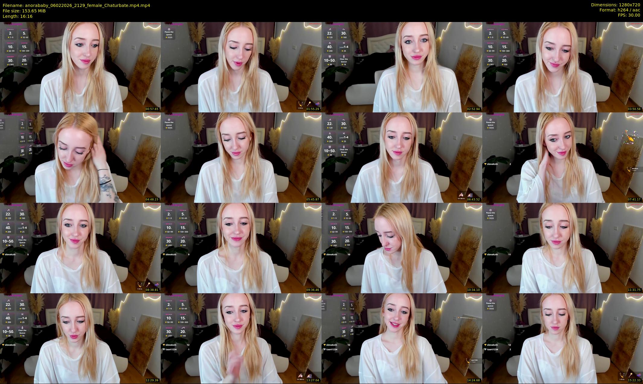 anorababy — 17 minute Chaturbate female cam show recording, 720p, Feb 6, 2026