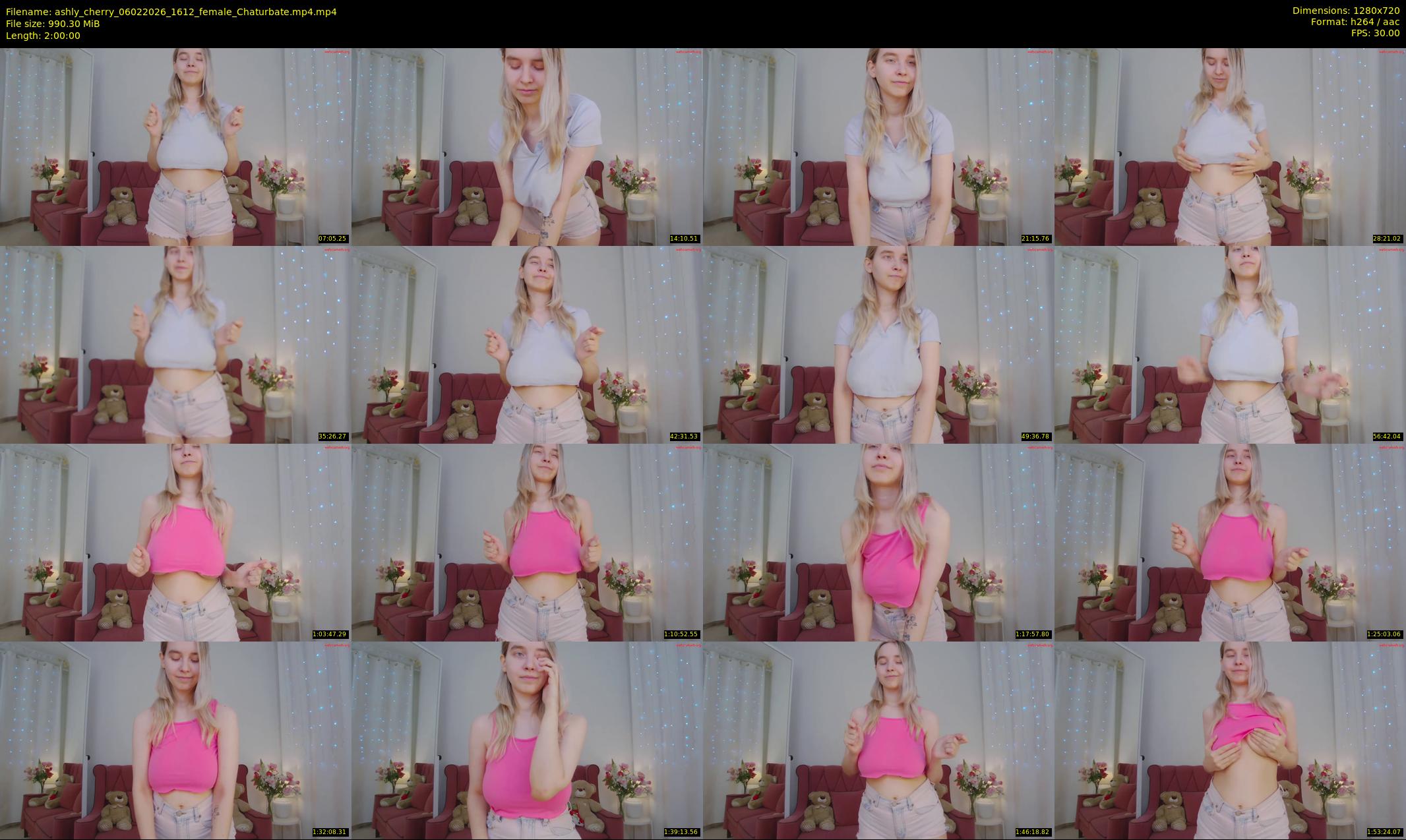 ashly_cherry — 120 minute Chaturbate female cam show recording, 720p, Feb 6, 2026