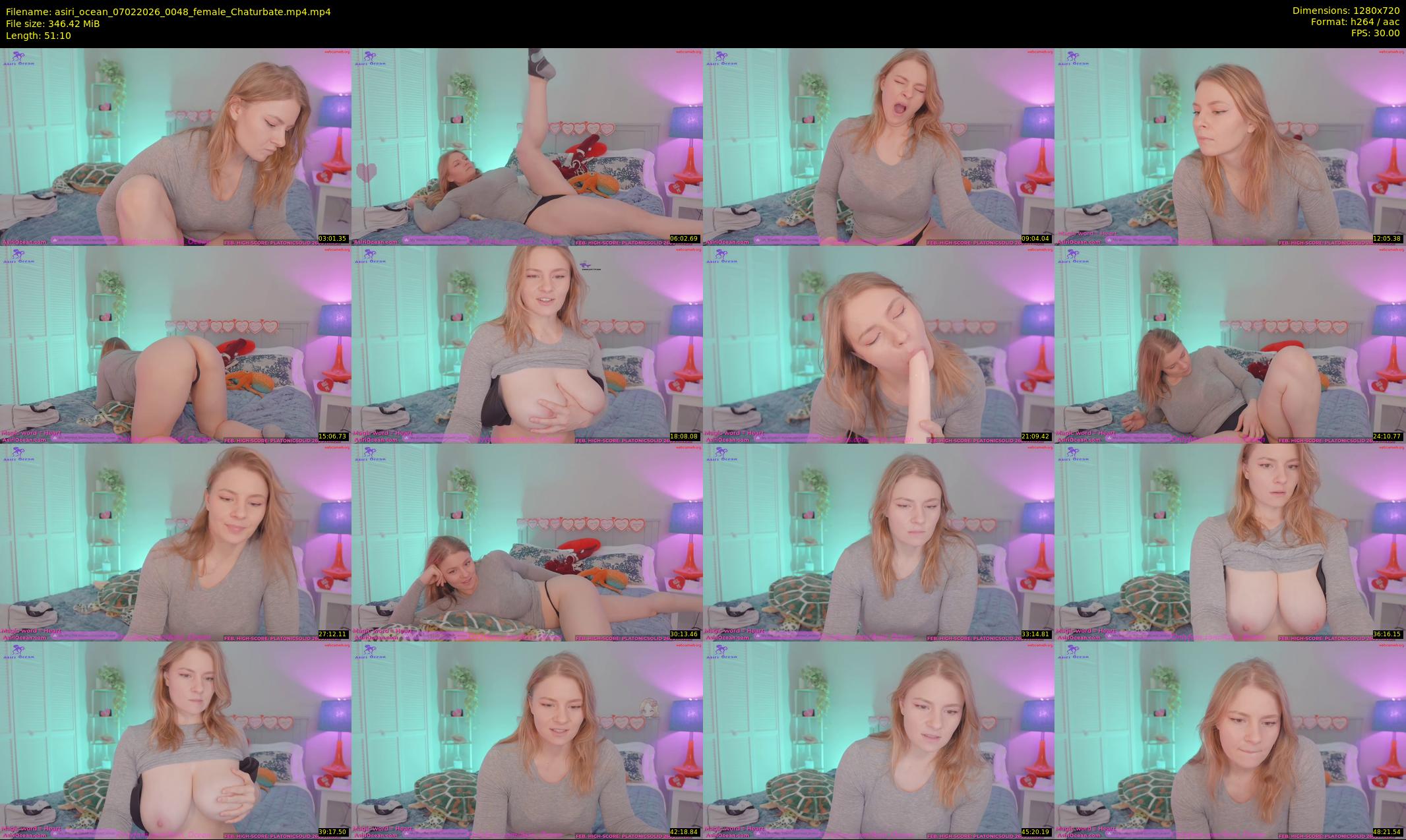 asiri_ocean — 52 minute Chaturbate female cam show recording, 720p, Feb 7, 2026