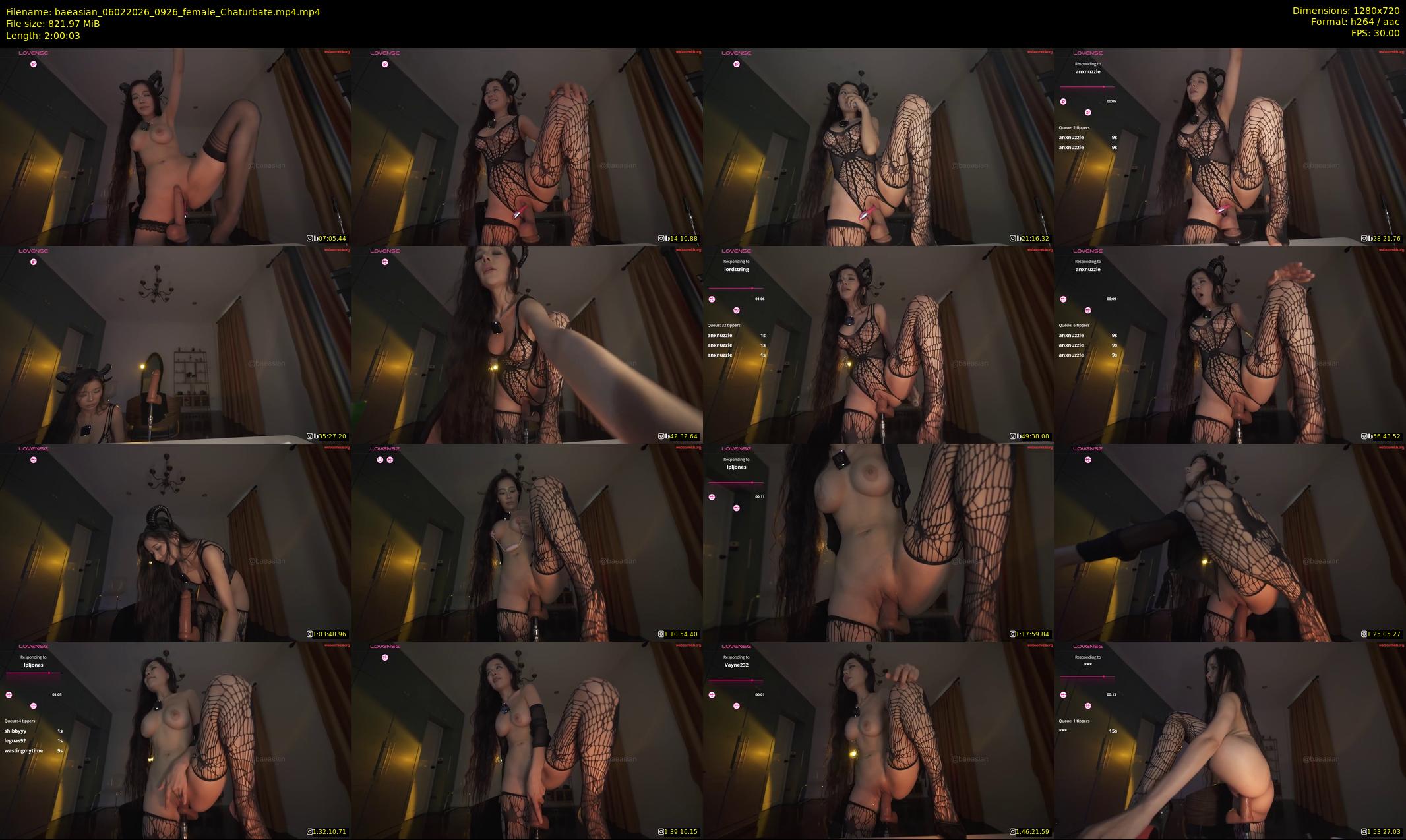 baeasian — 121 minute Chaturbate female cam show recording, 720p, Feb 6, 2026