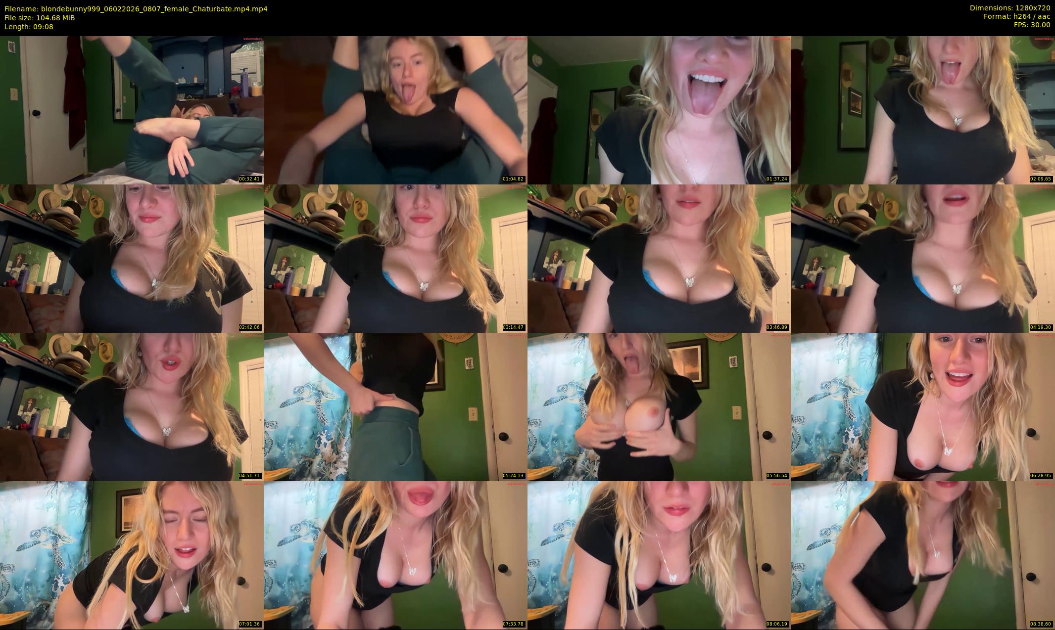 blondebunny999 — 10 minute Chaturbate female cam show recording, 720p, Feb 6, 2026