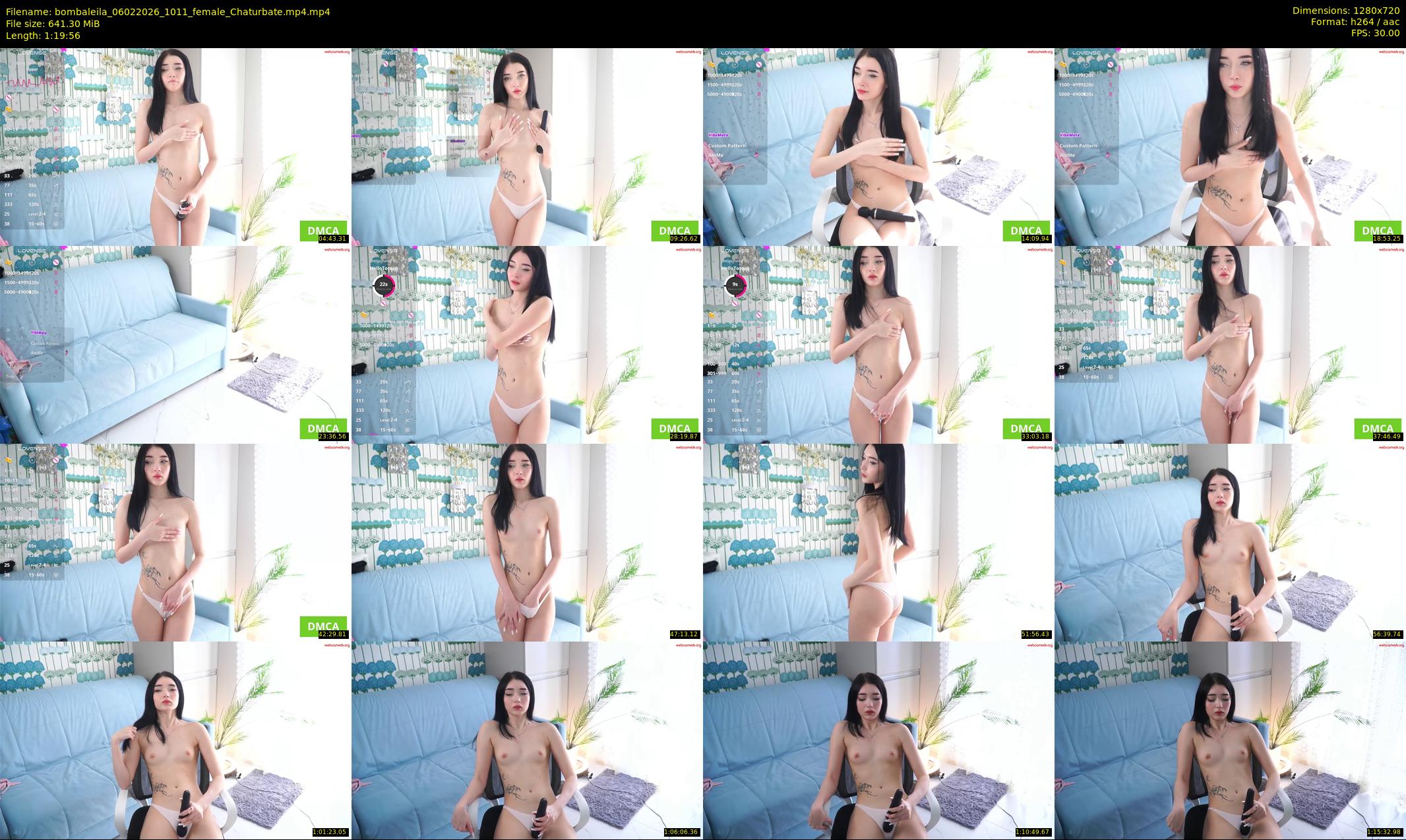 bombaleila — 80 minute Chaturbate female cam show recording, 720p, Feb 6, 2026