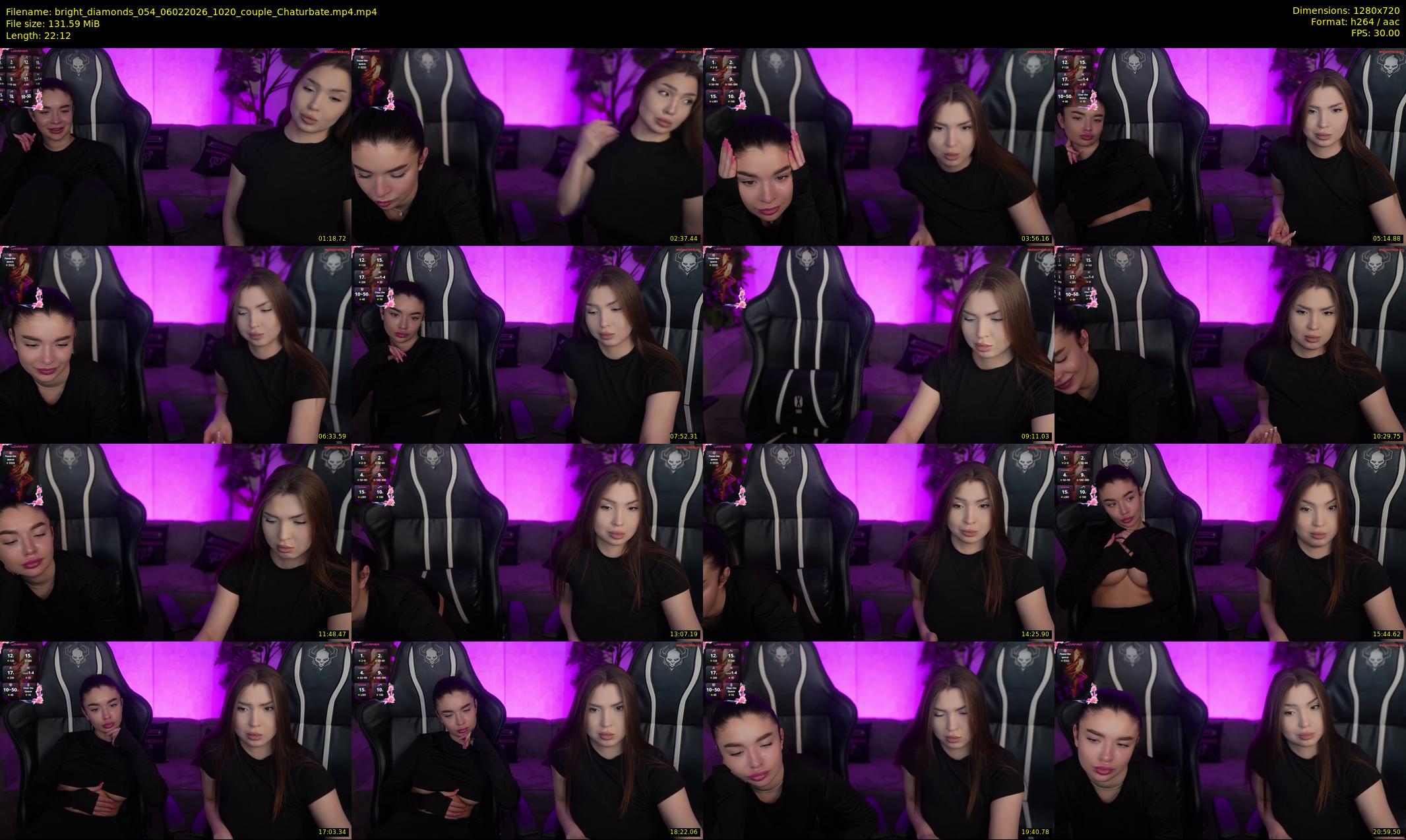 bright_diamonds_054 — 23 minute Chaturbate couple cam show recording, 720p, Feb 6, 2026