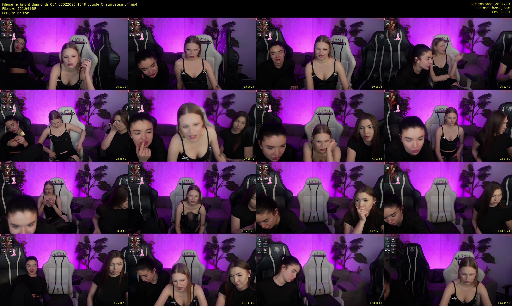 bright_diamonds_054 — 111 minute Chaturbate couple cam show recording, 720p, Feb 6, 2026