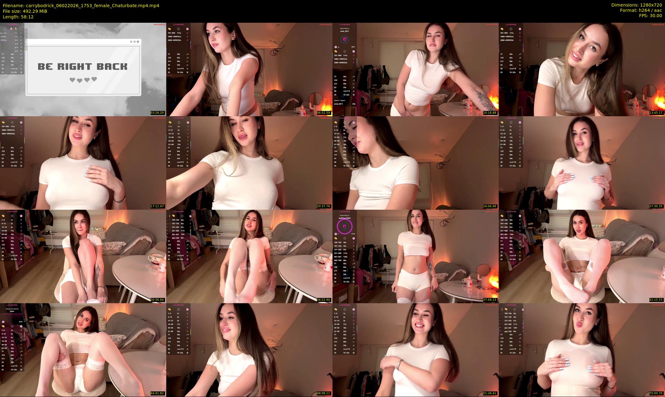 carrybodrick — 59 minute Chaturbate female cam show recording, 720p, Feb 6, 2026