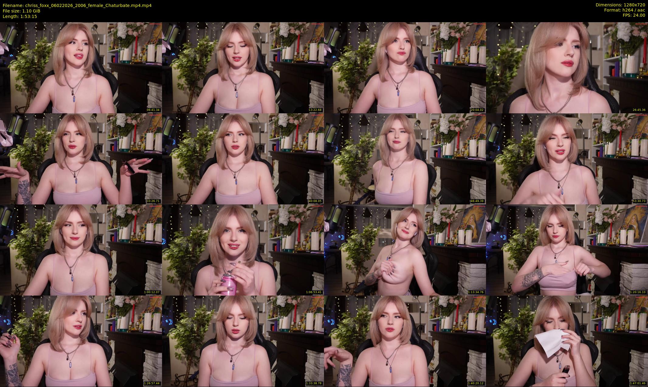 chriss_foxx — 114 minute Chaturbate female cam show recording, 720p, Feb 6, 2026