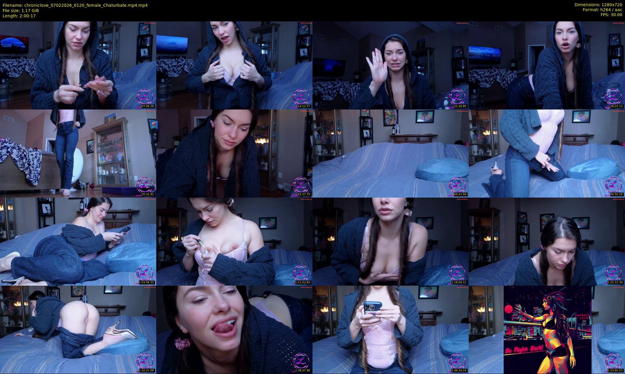 chroniclove — 121 minute Chaturbate female cam show recording, 720p, Feb 7, 2026