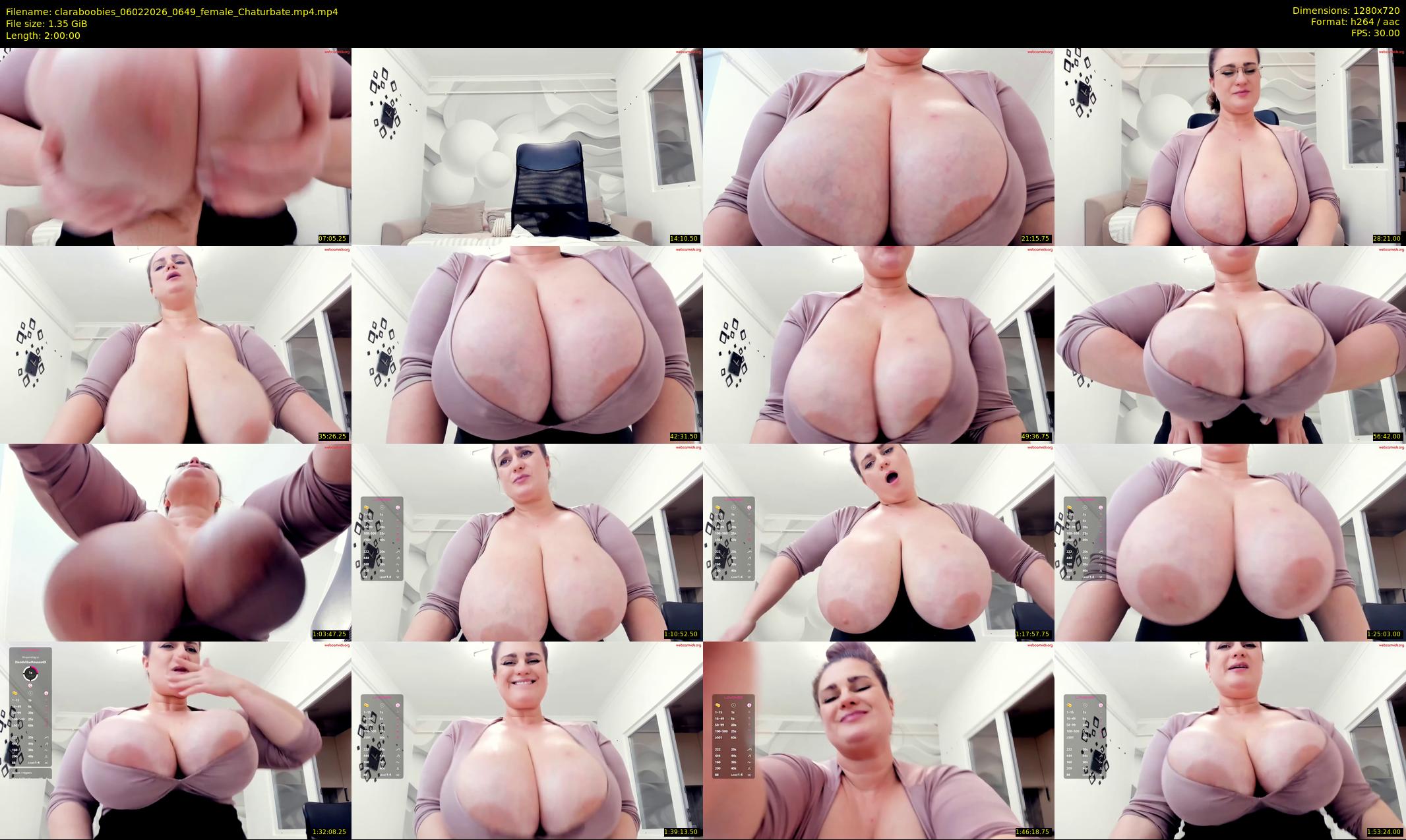 claraboobies — 120 minute Chaturbate female cam show recording, 720p, Feb 6, 2026