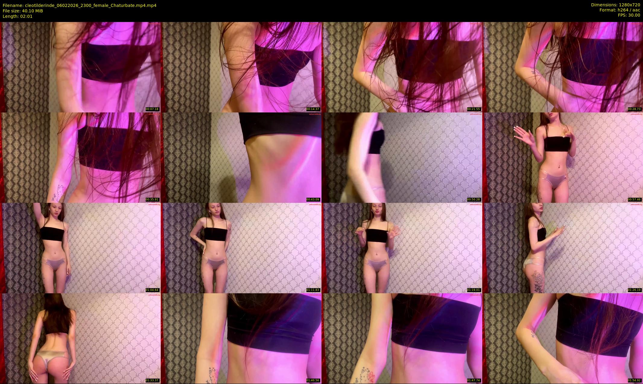 cleotilderinde — 3 minute Chaturbate female cam show recording, 720p, Feb 6, 2026