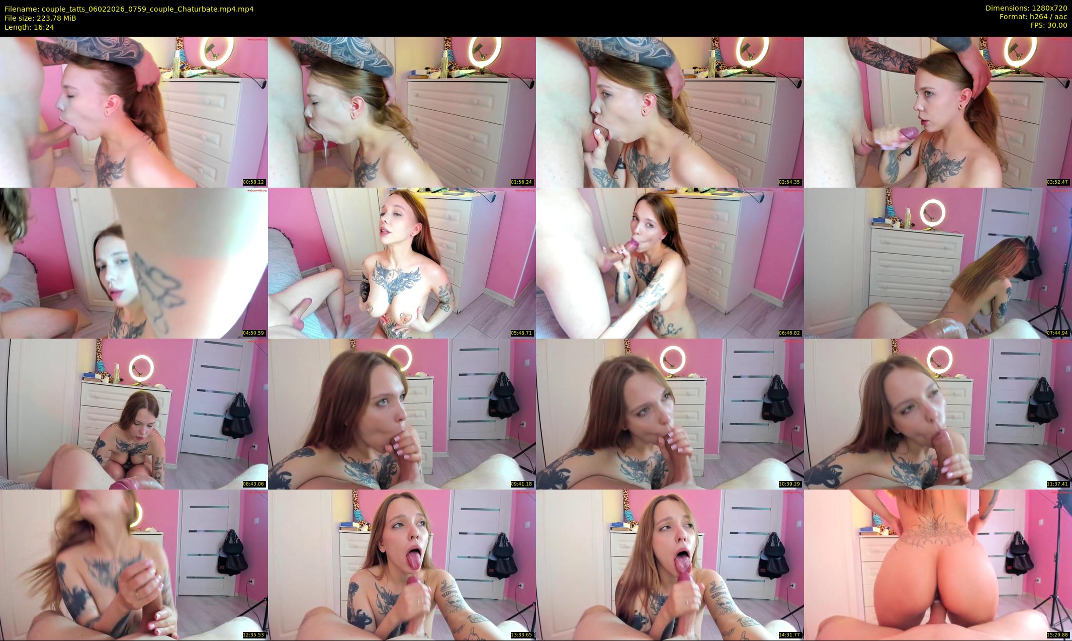 couple_tatts — 17 minute Chaturbate couple cam show recording, 720p, Feb 6, 2026
