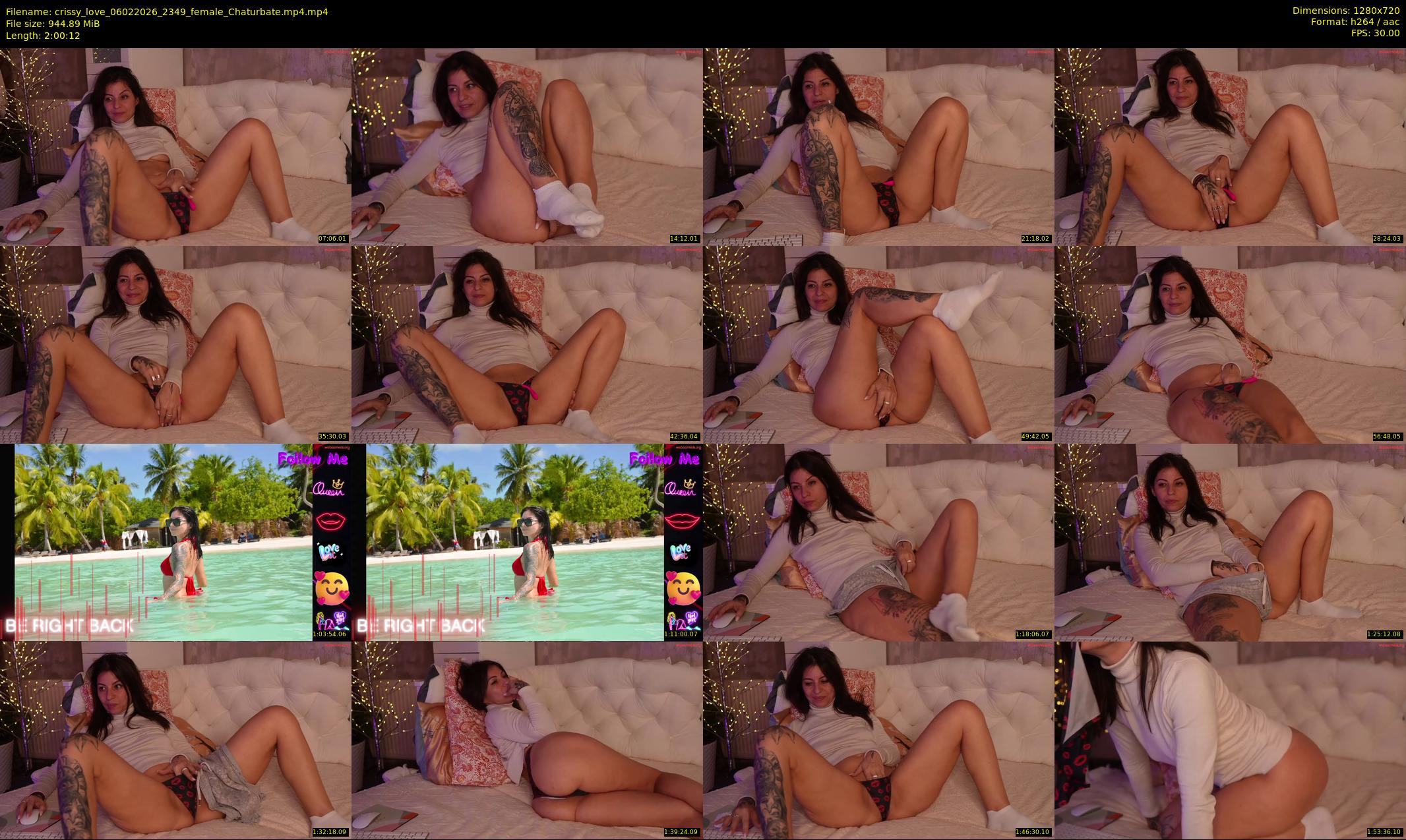 crissy_love — 121 minute Chaturbate female cam show recording, 720p, Feb 6, 2026