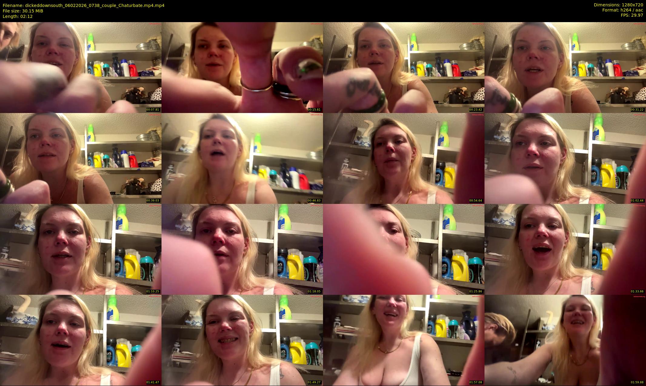 dickeddownsouth — 3 minute Chaturbate couple cam show recording, 720p, Feb 6, 2026