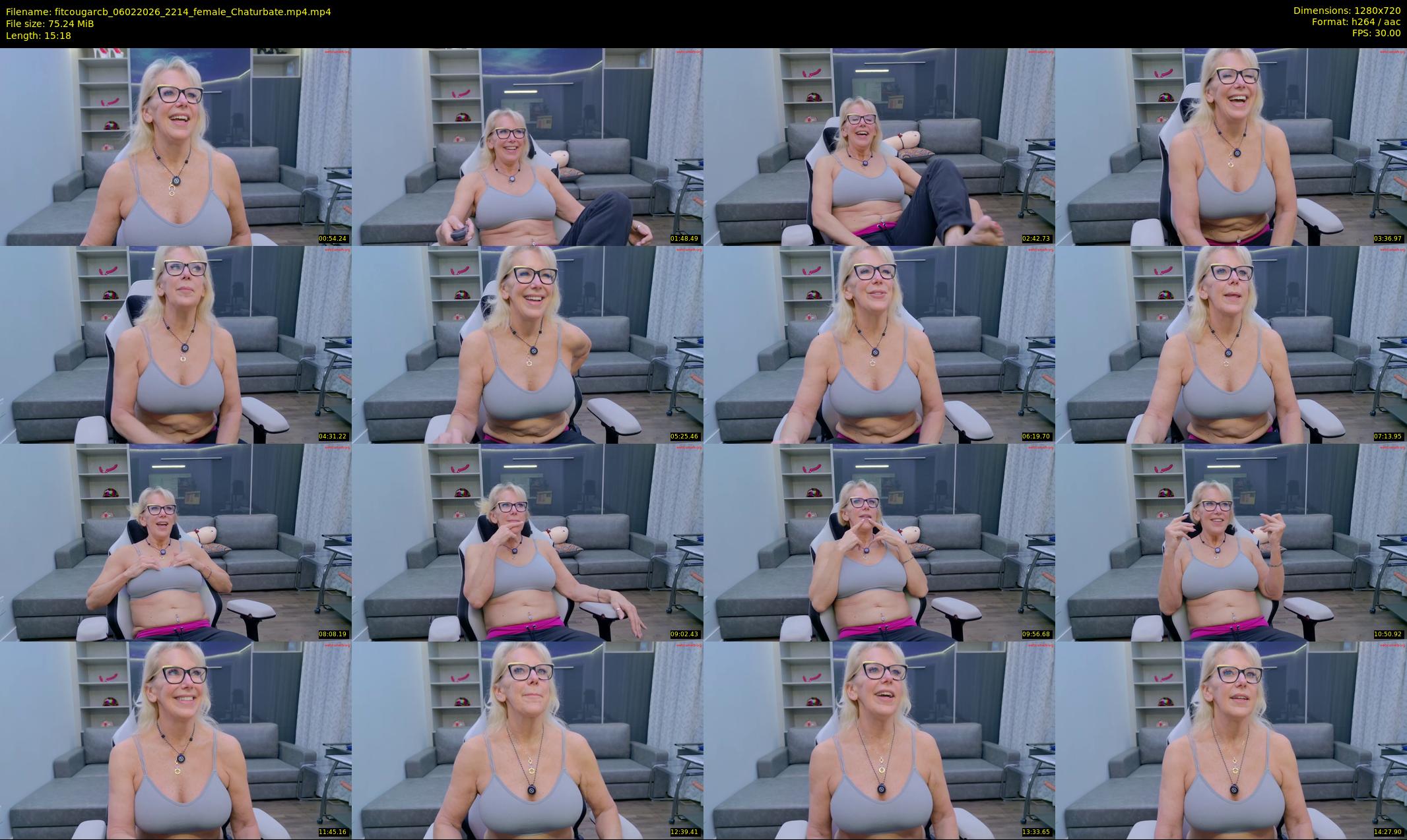 fitcougarcb — 16 minute Chaturbate female cam show recording, 720p, Feb 6, 2026