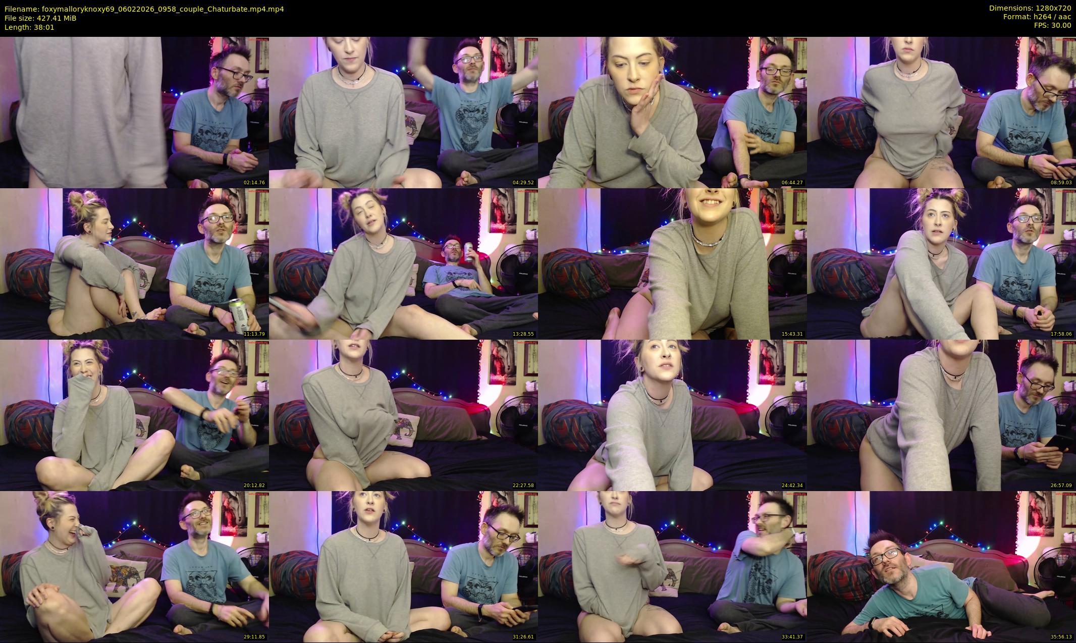 foxymalloryknoxy69 — 39 minute Chaturbate couple cam show recording, 720p, Feb 6, 2026