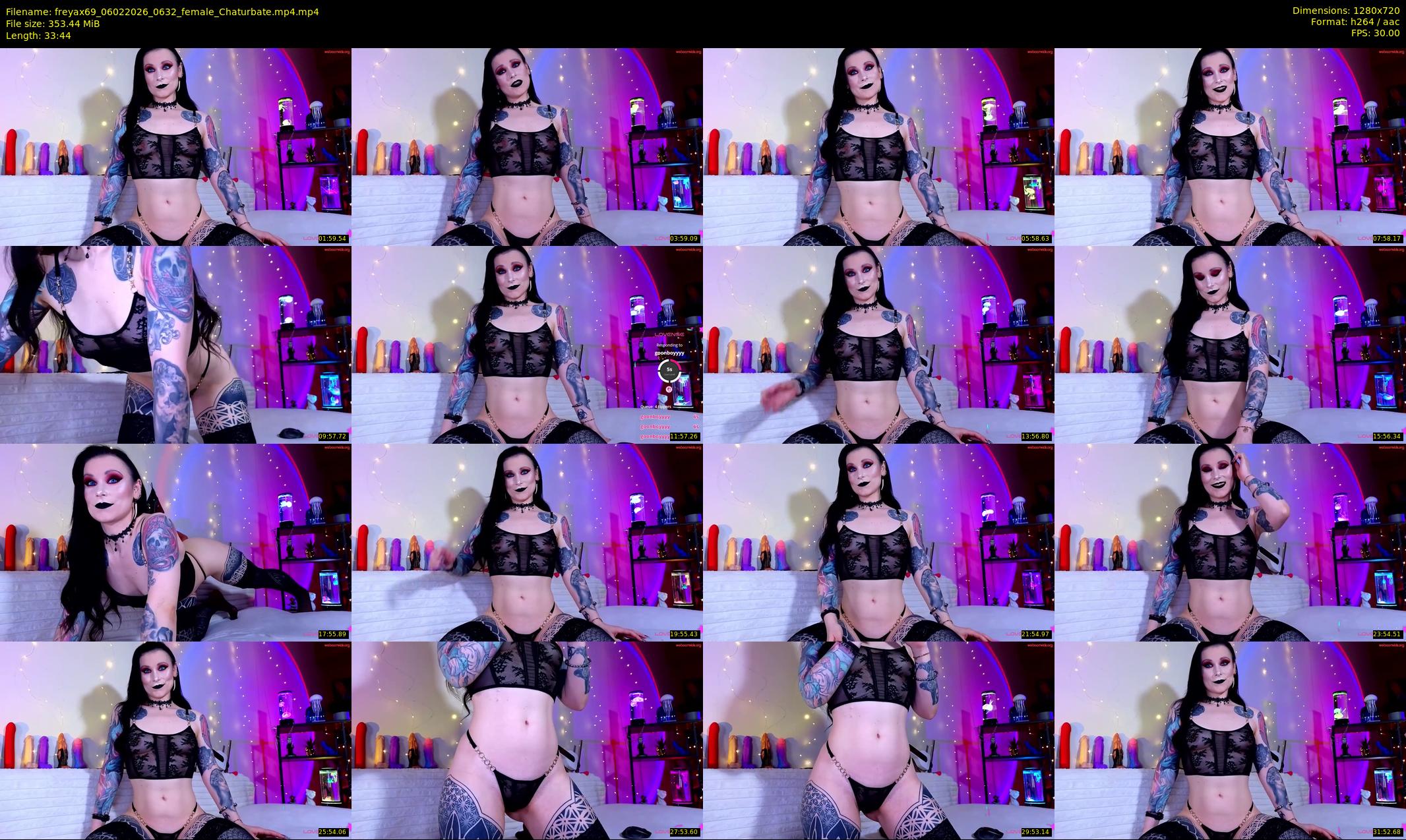 freyax69 — 34 minute Chaturbate female cam show recording, 720p, Feb 6, 2026