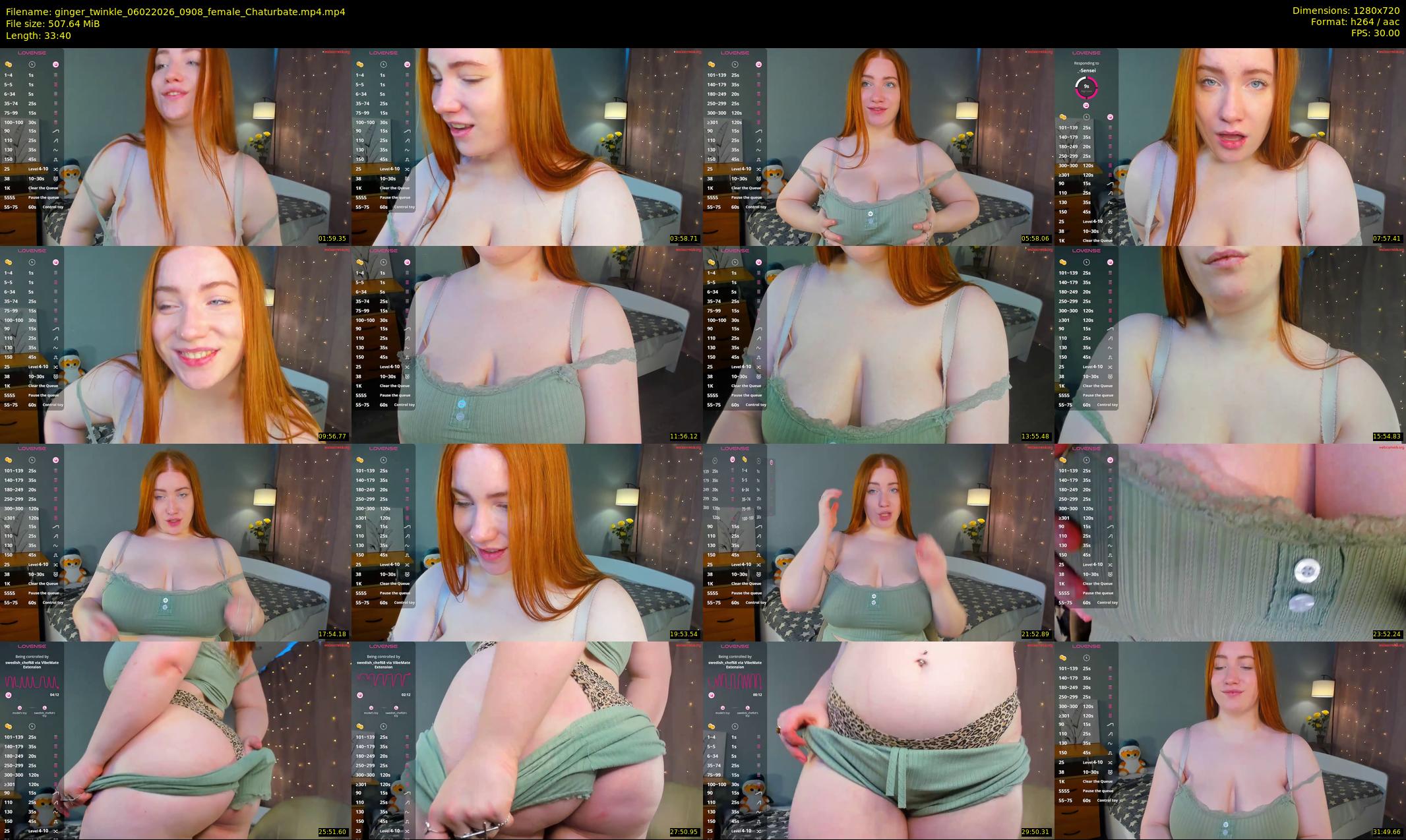 ginger_twinkle — 34 minute Chaturbate female cam show recording, 720p, Feb 6, 2026