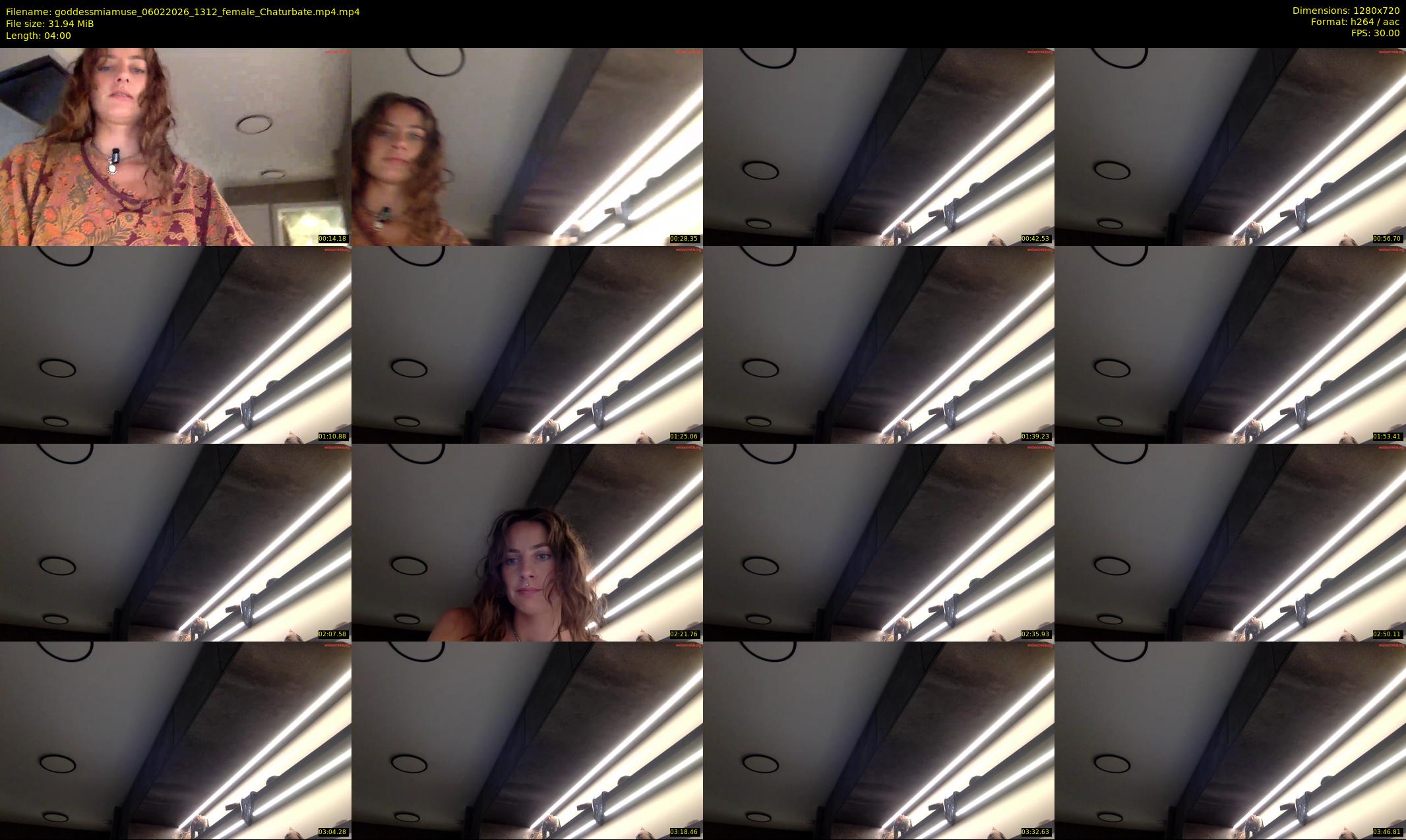 goddessmiamuse — 4 minute Chaturbate female cam show recording, 720p, Feb 6, 2026