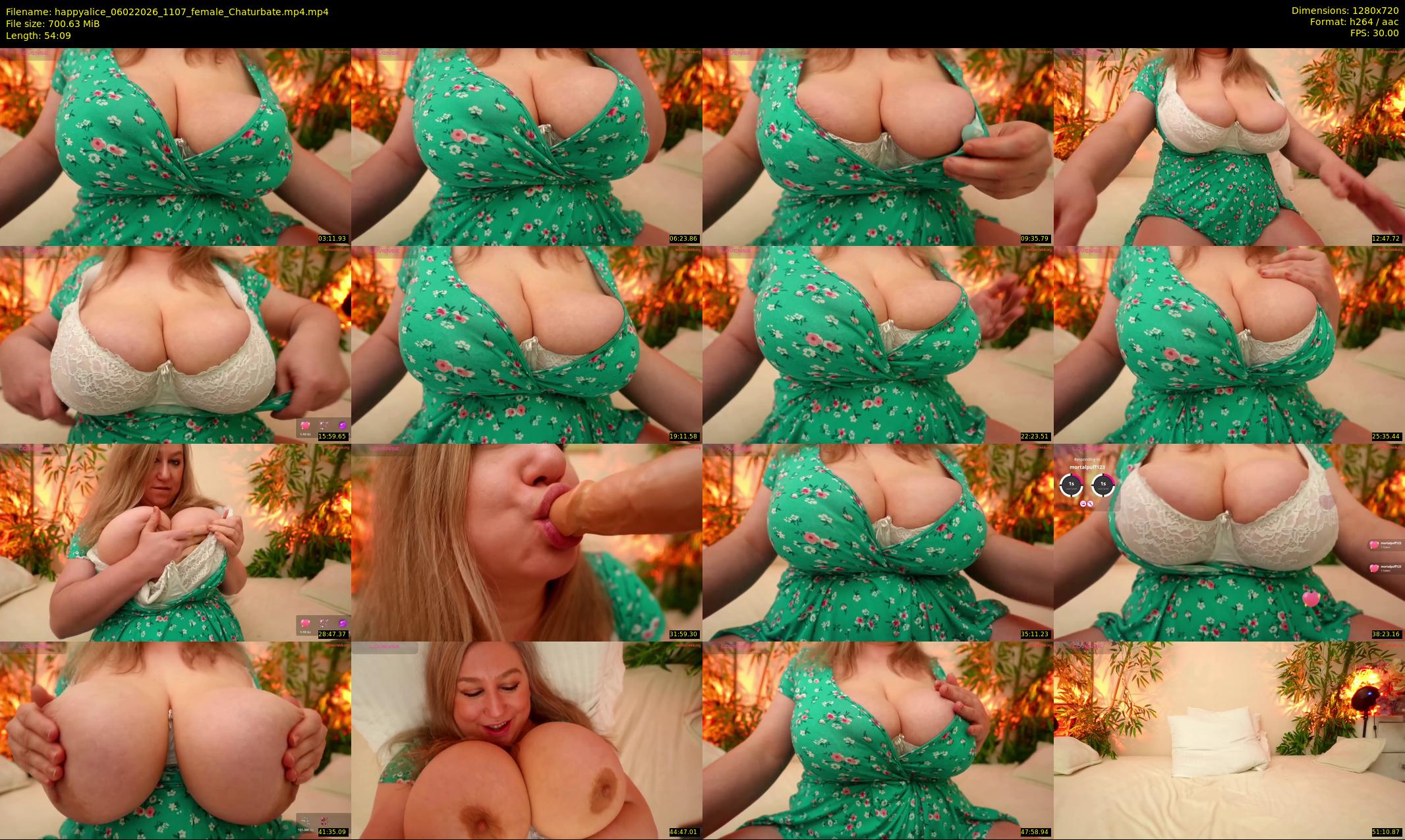 happyalice — 55 minute Chaturbate female cam show recording, 720p, Feb 6, 2026
