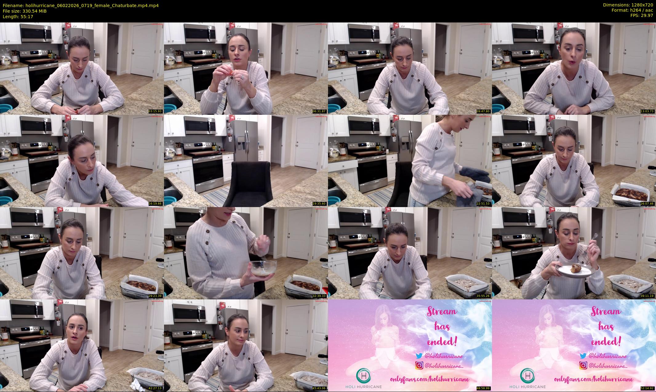 holihurricane — 56 minute Chaturbate female cam show recording, 720p, Feb 6, 2026