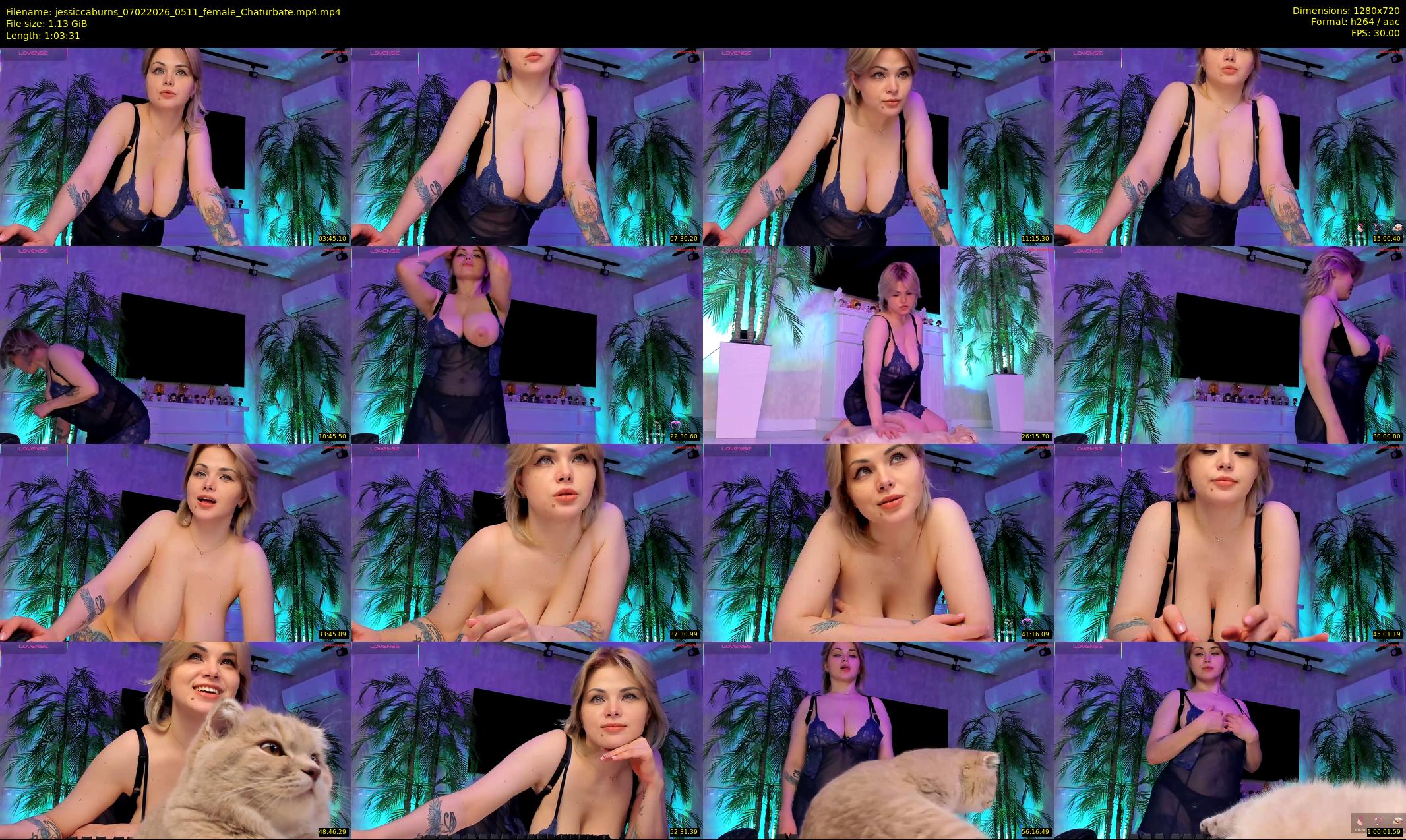 jessiccaburns — 64 minute Chaturbate female cam show recording, 720p, Feb 7, 2026