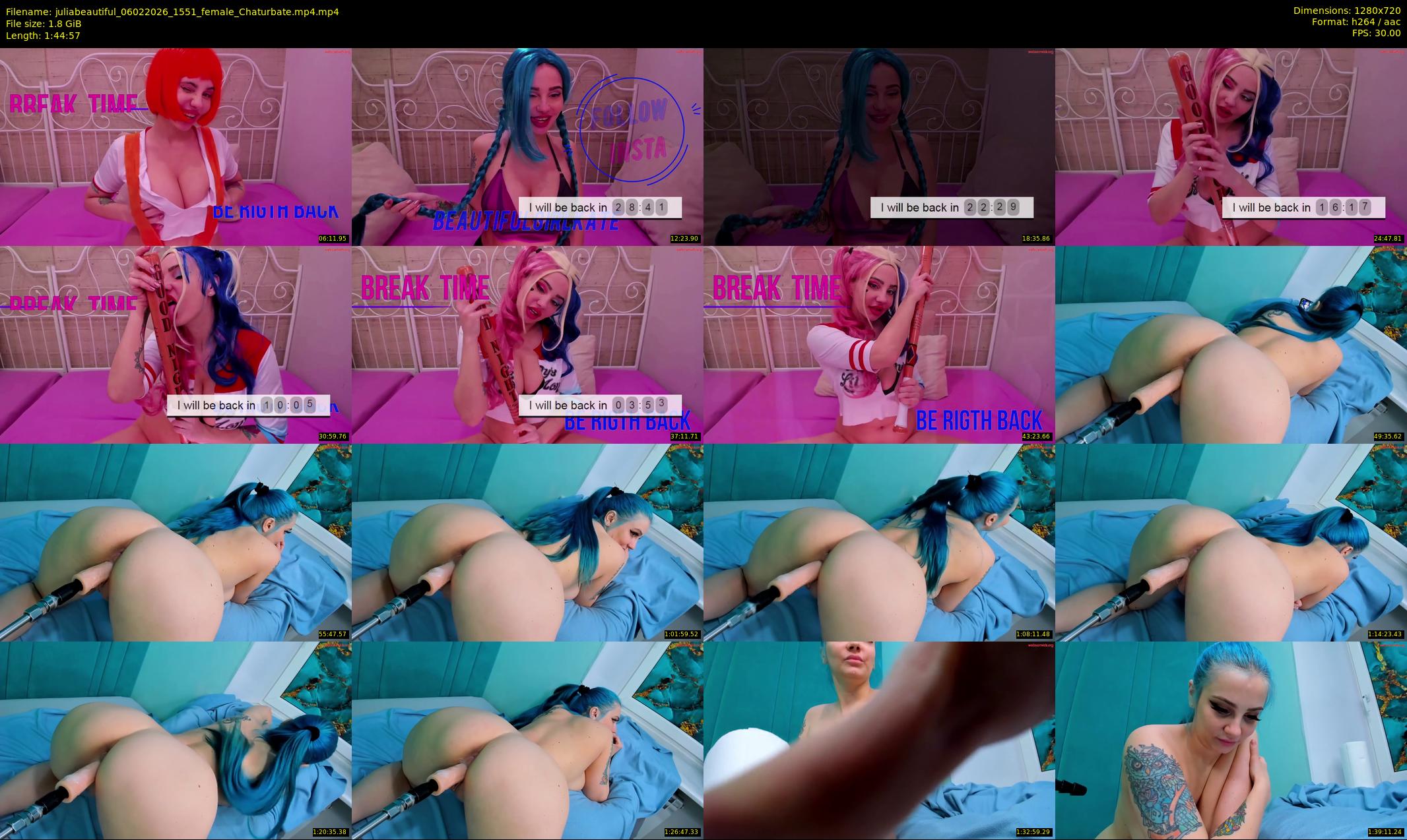 juliabeautiful — 105 minute Chaturbate female cam show recording, 720p, Feb 6, 2026