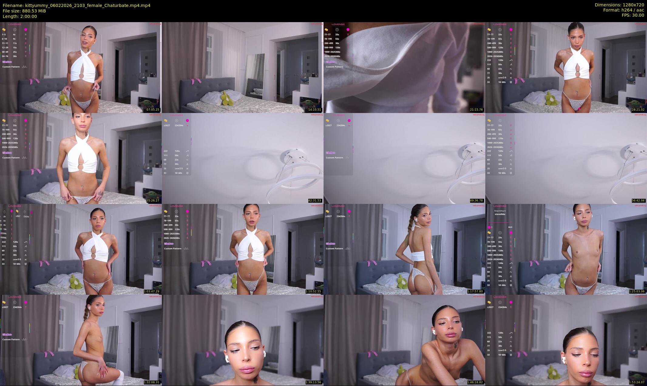 kittyummy — 120 minute Chaturbate female cam show recording, 720p, Feb 6, 2026