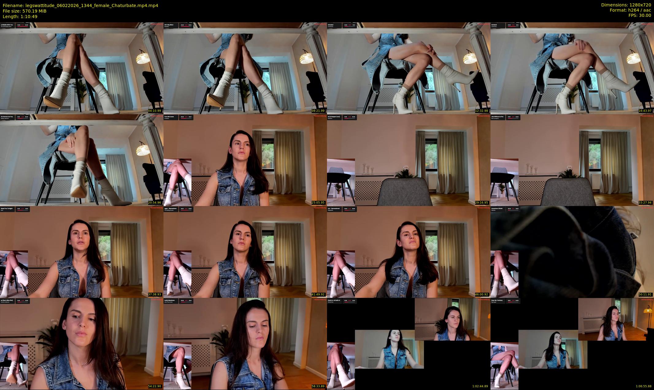 legswattitude — 71 minute Chaturbate female cam show recording, 720p, Feb 6, 2026