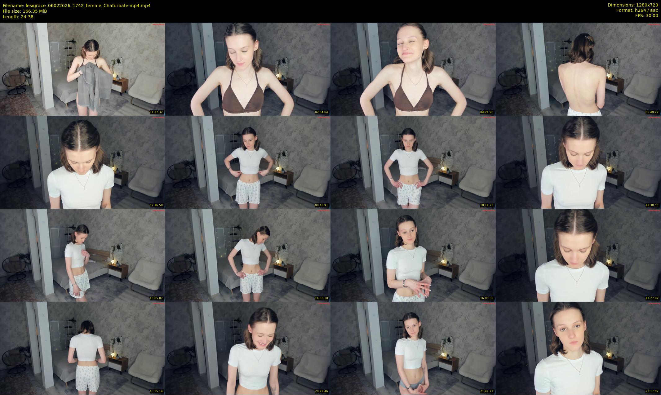 lesigrace — 25 minute Chaturbate female cam show recording, 720p, Feb 6, 2026