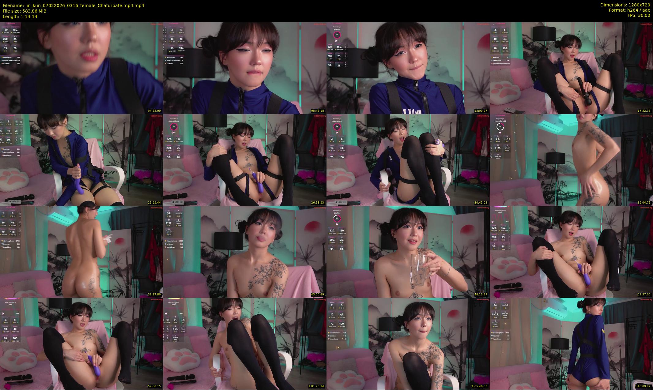 lin_kun — 75 minute Chaturbate female cam show recording, 720p, Feb 7, 2026