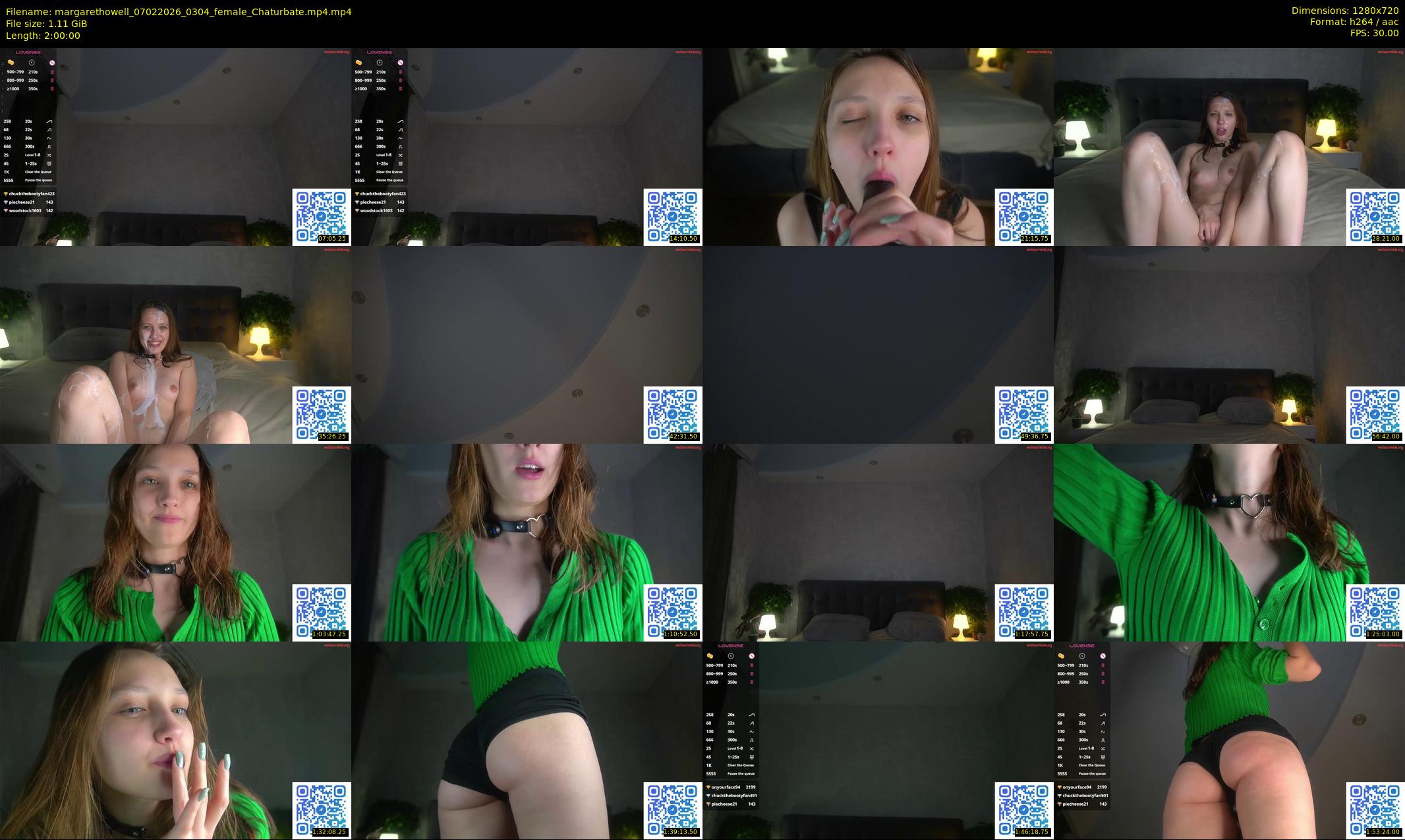 margarethowell — 120 minute Chaturbate female cam show recording, 720p, Feb 7, 2026