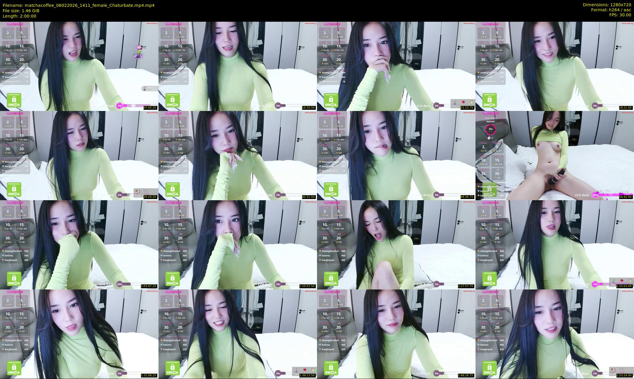 matchacoffee — 120 minute Chaturbate female cam show recording, 720p, Feb 6, 2026