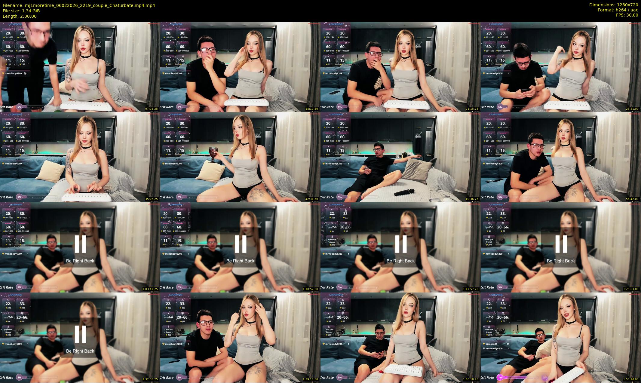 mj1moretime — 120 minute Chaturbate couple cam show recording, 720p, Feb 6, 2026