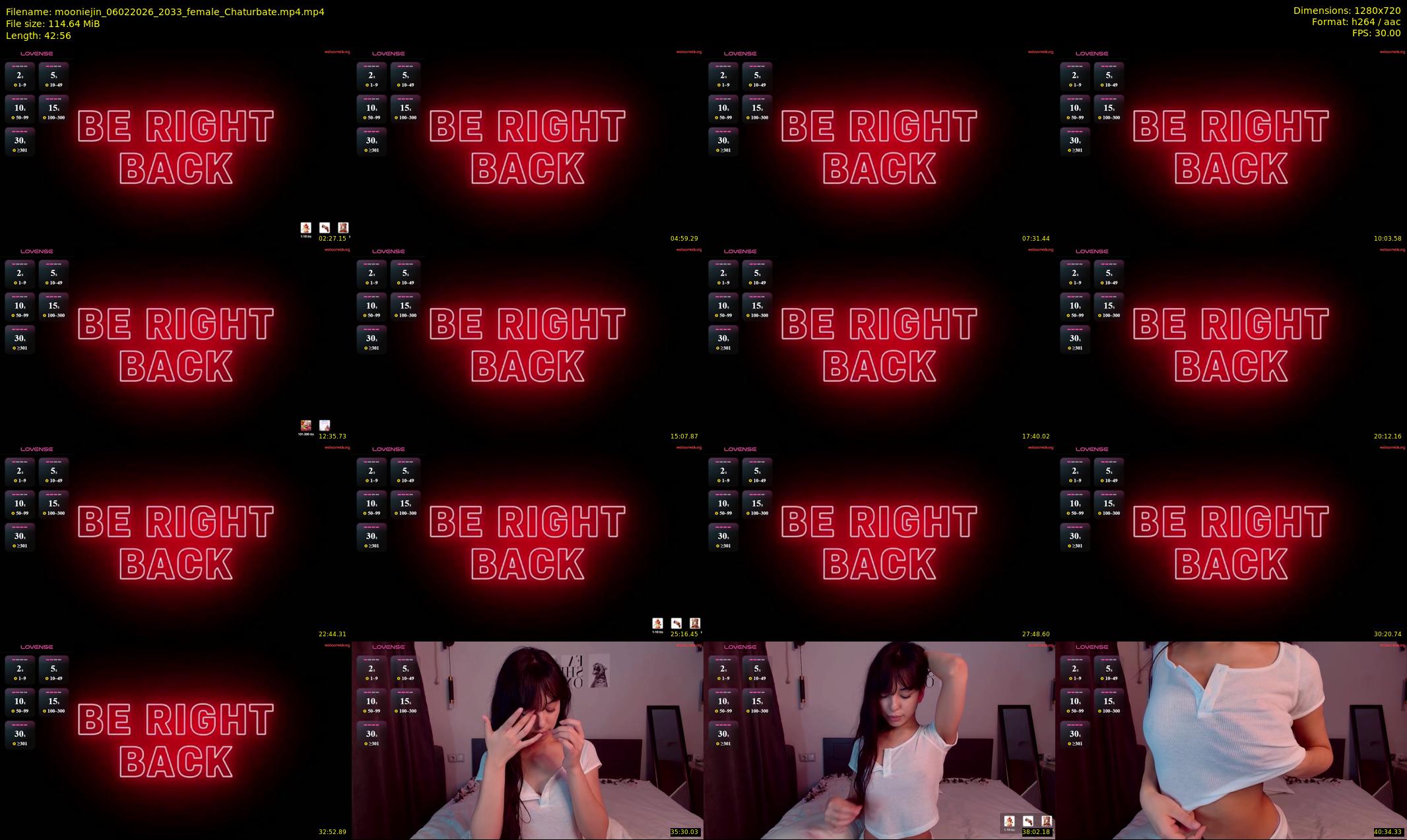 mooniejin — 43 minute Chaturbate female cam show recording, 720p, Feb 6, 2026