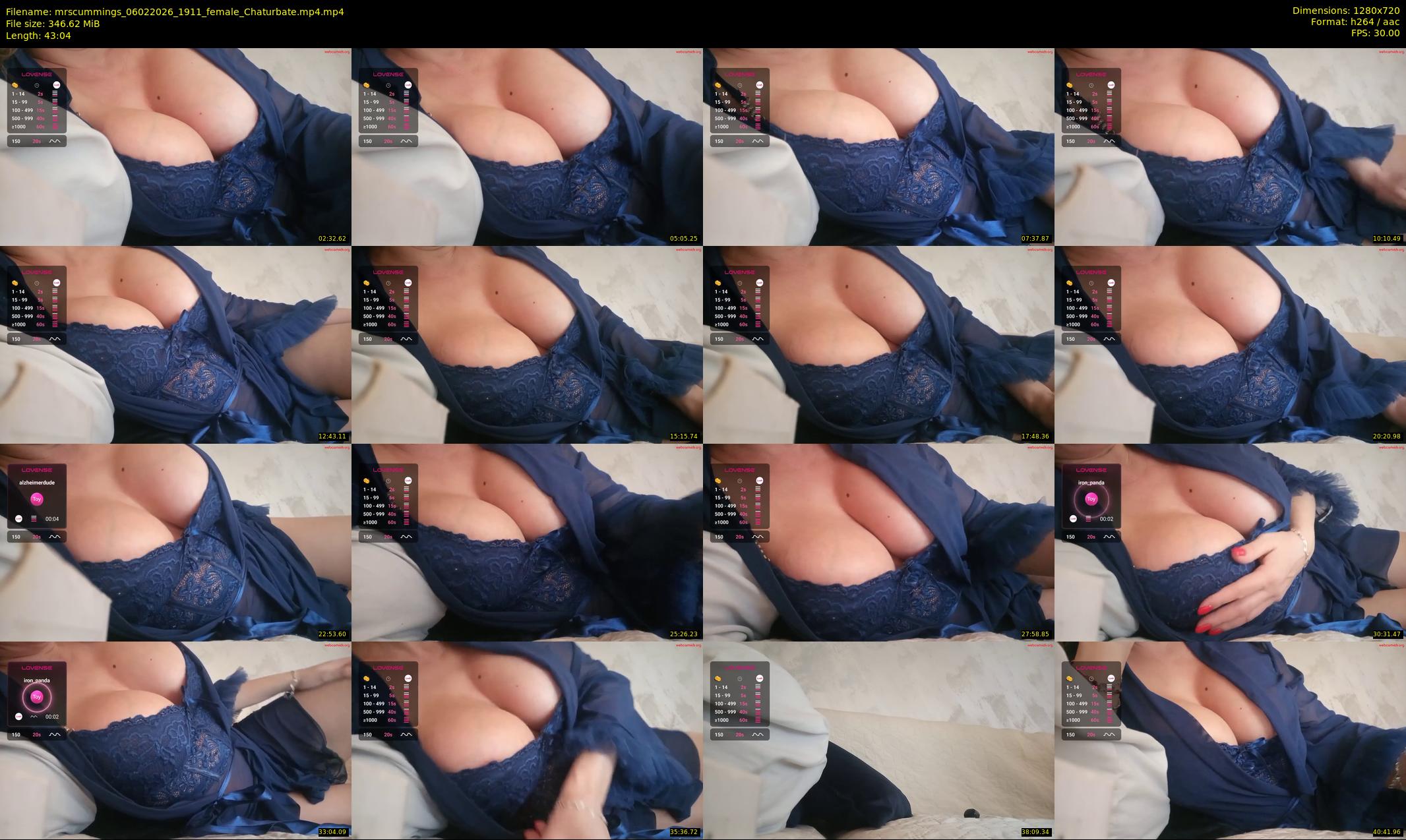 mrscummings — 44 minute Chaturbate female cam show recording, 720p, Feb 6, 2026