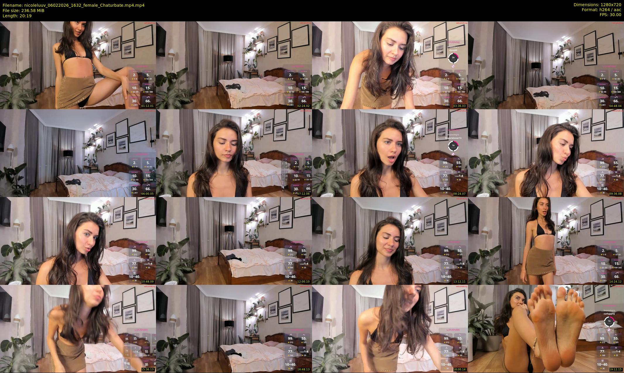nicoleluuv — 21 minute Chaturbate female cam show recording, 720p, Feb 6, 2026