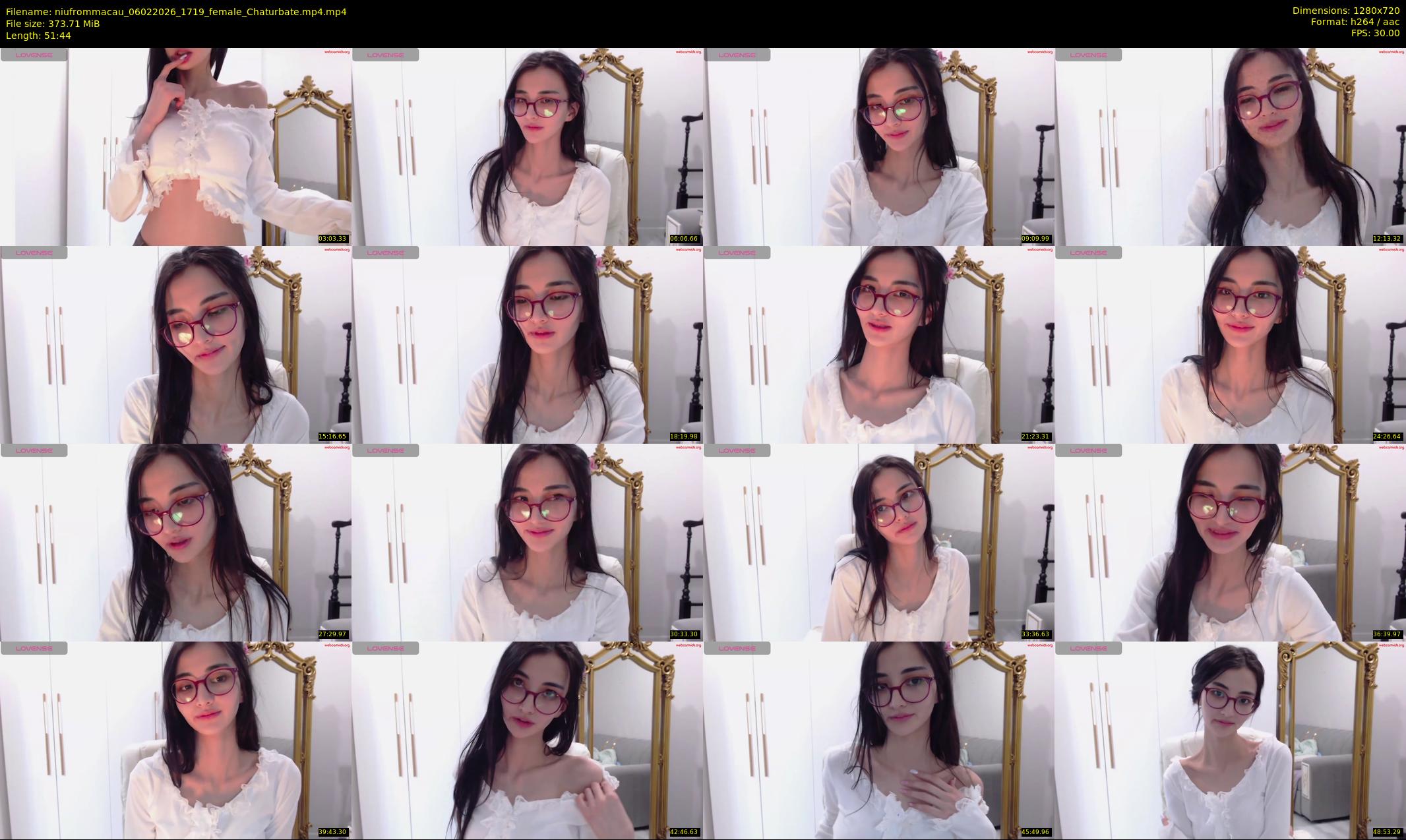 niufrommacau — 52 minute Chaturbate female cam show recording, 720p, Feb 6, 2026
