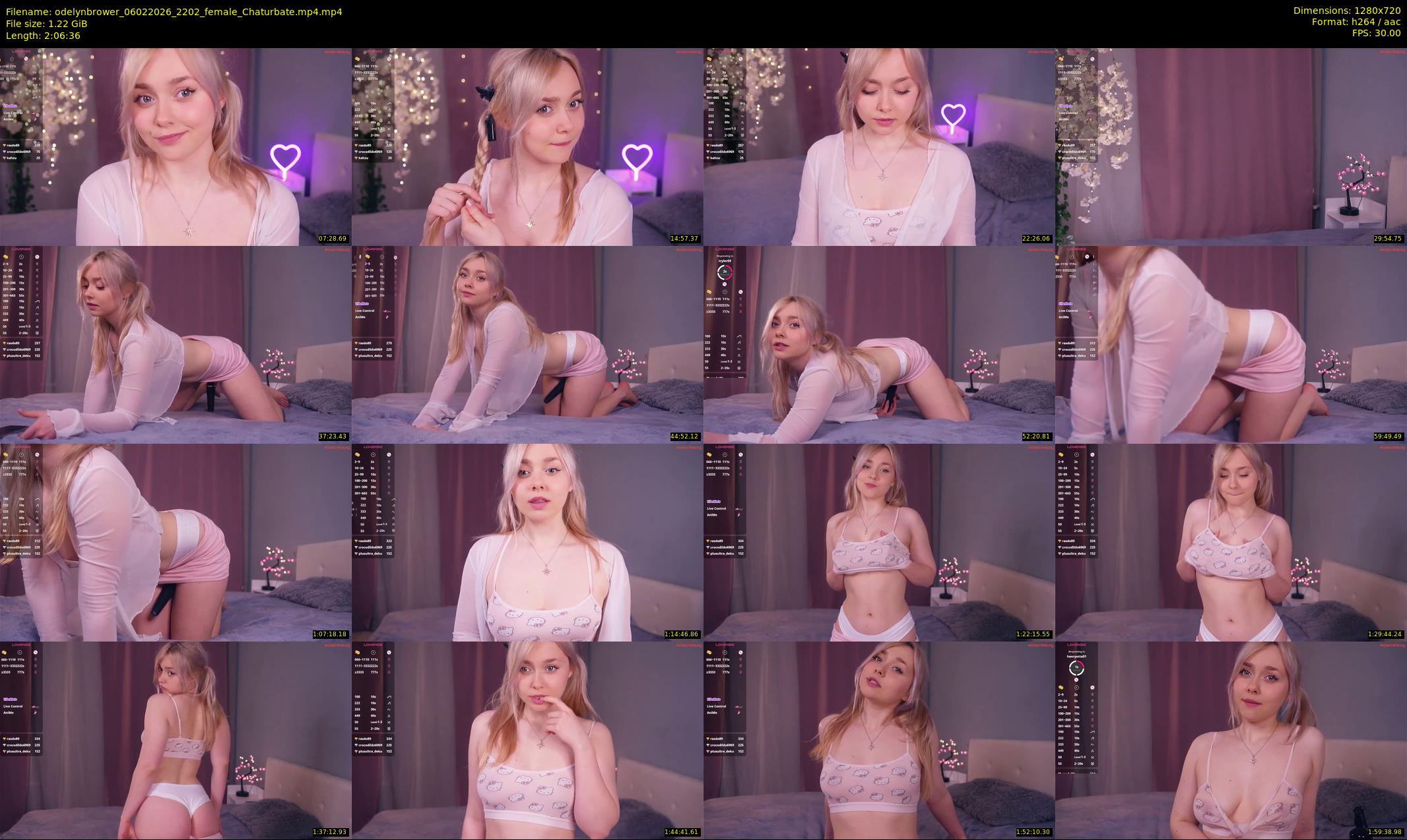odelynbrower — 127 minute Chaturbate female cam show recording, 720p, Feb 6, 2026