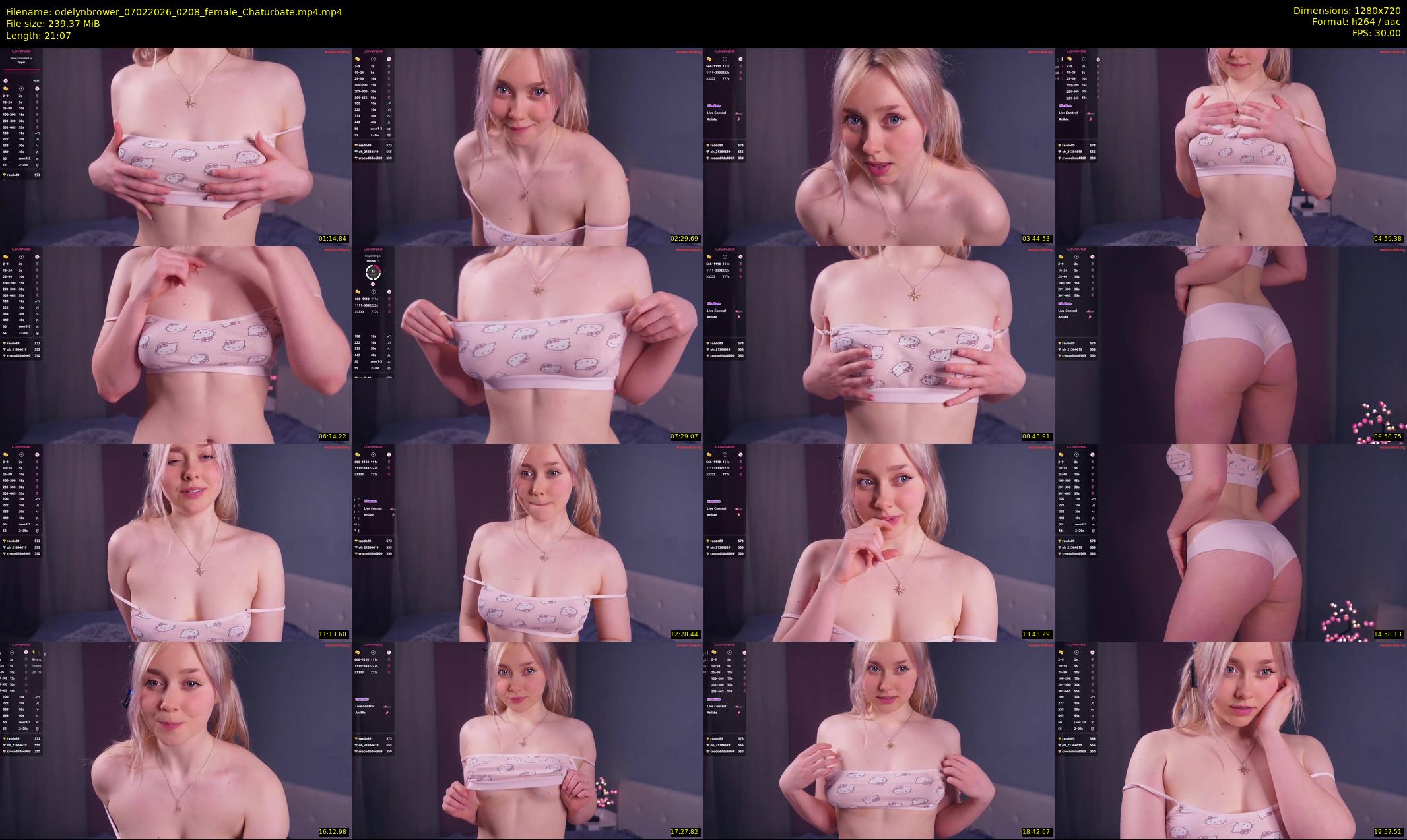 odelynbrower — 22 minute Chaturbate female cam show recording, 720p, Feb 7, 2026