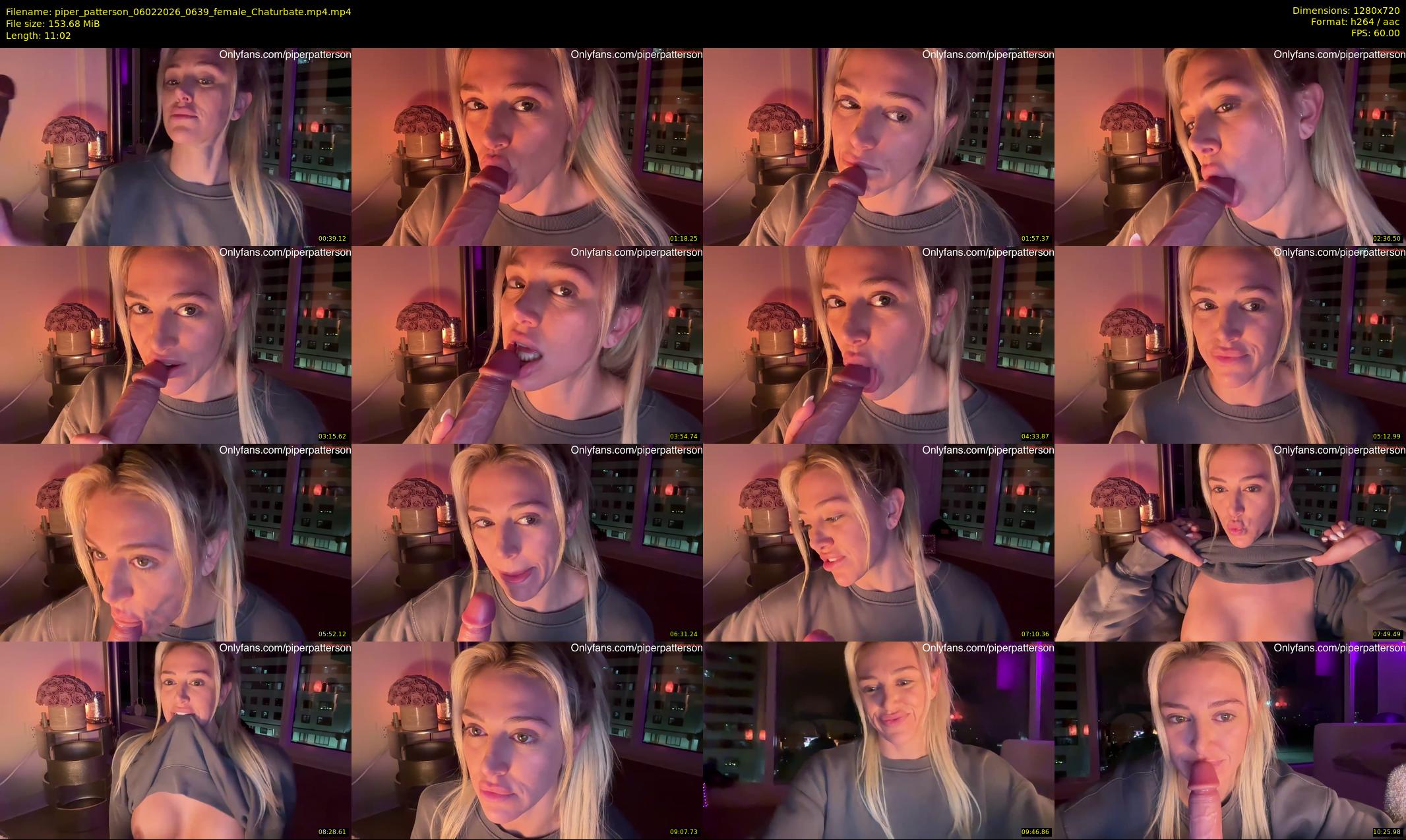 piper_patterson — 12 minute Chaturbate female cam show recording, 720p, Feb 6, 2026