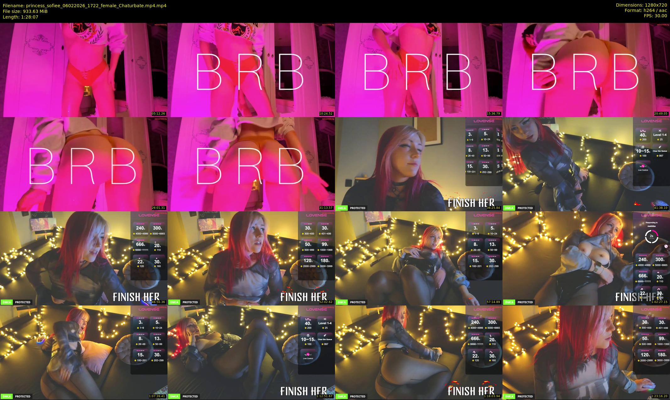 princess_sofiee — 89 minute Chaturbate female cam show recording, 720p, Feb 6, 2026