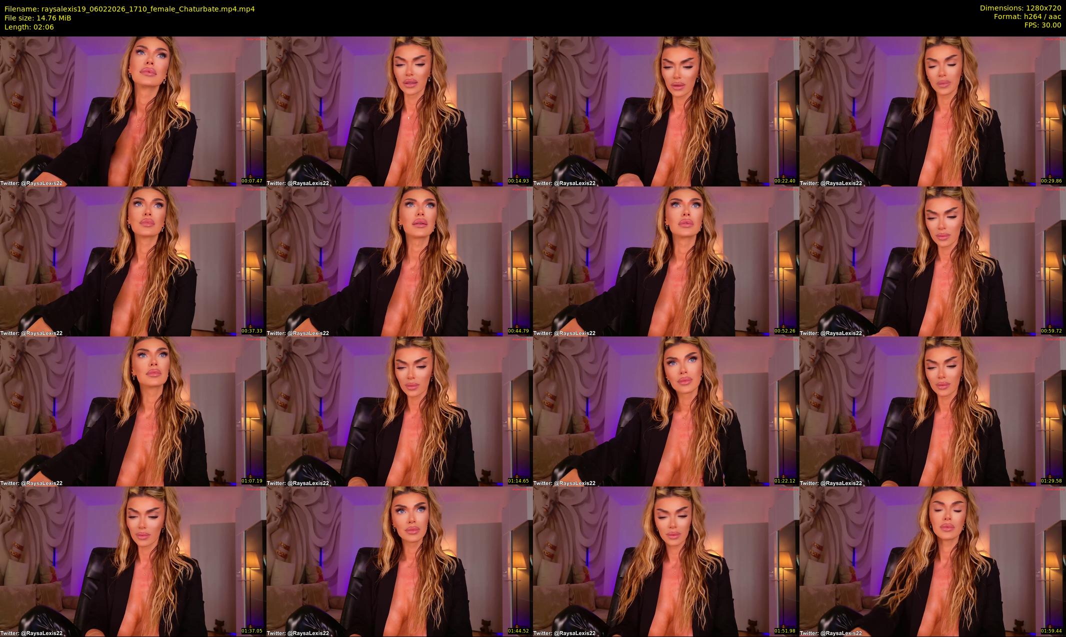 raysalexis19 — 3 minute Chaturbate female cam show recording, 720p, Feb 6, 2026