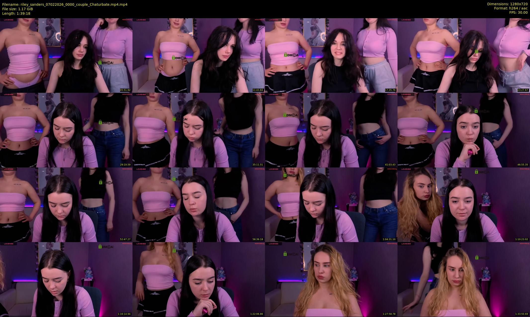 riley_sanders — 100 minute Chaturbate couple cam show recording, 720p, Feb 7, 2026
