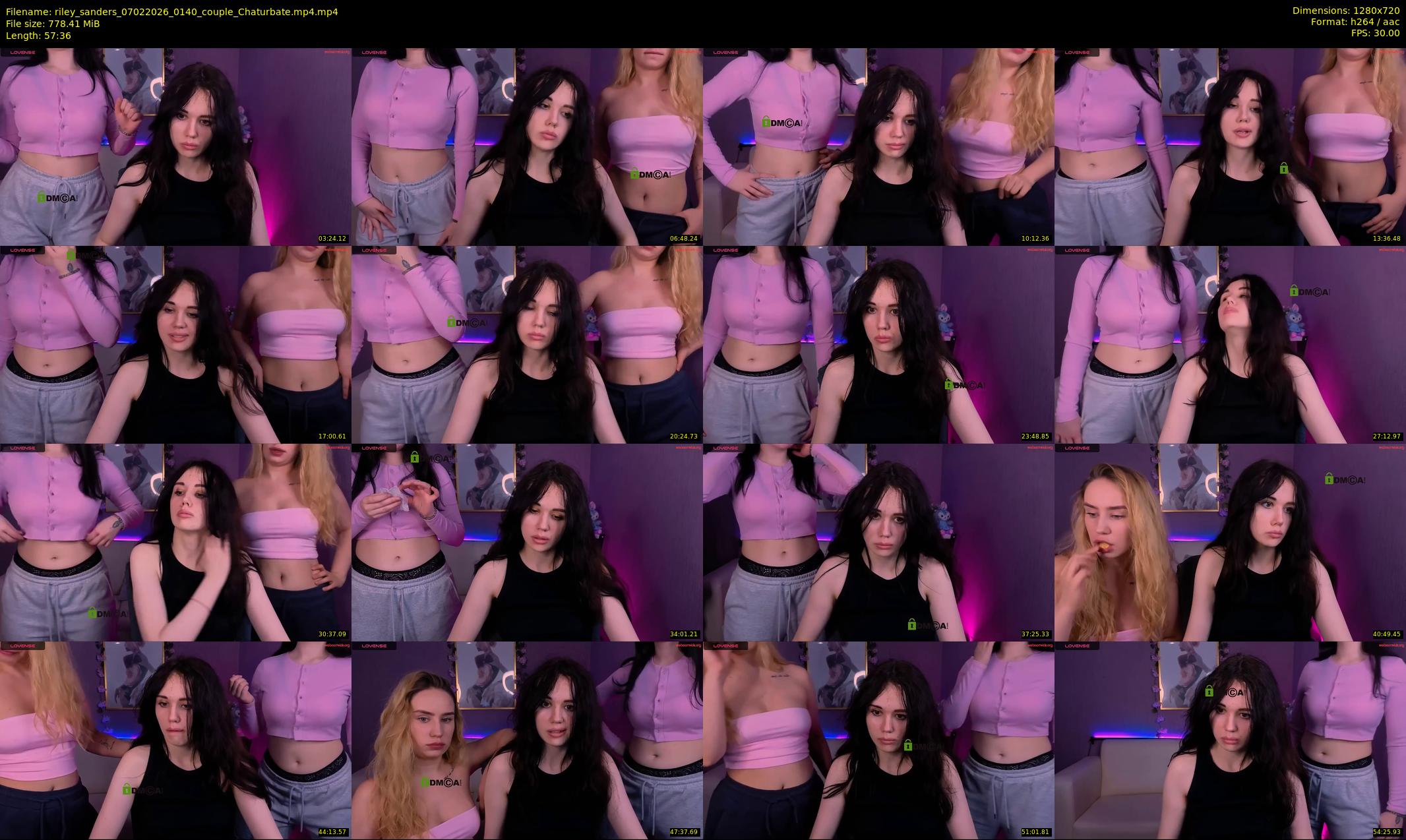 riley_sanders — 58 minute Chaturbate couple cam show recording, 720p, Feb 7, 2026