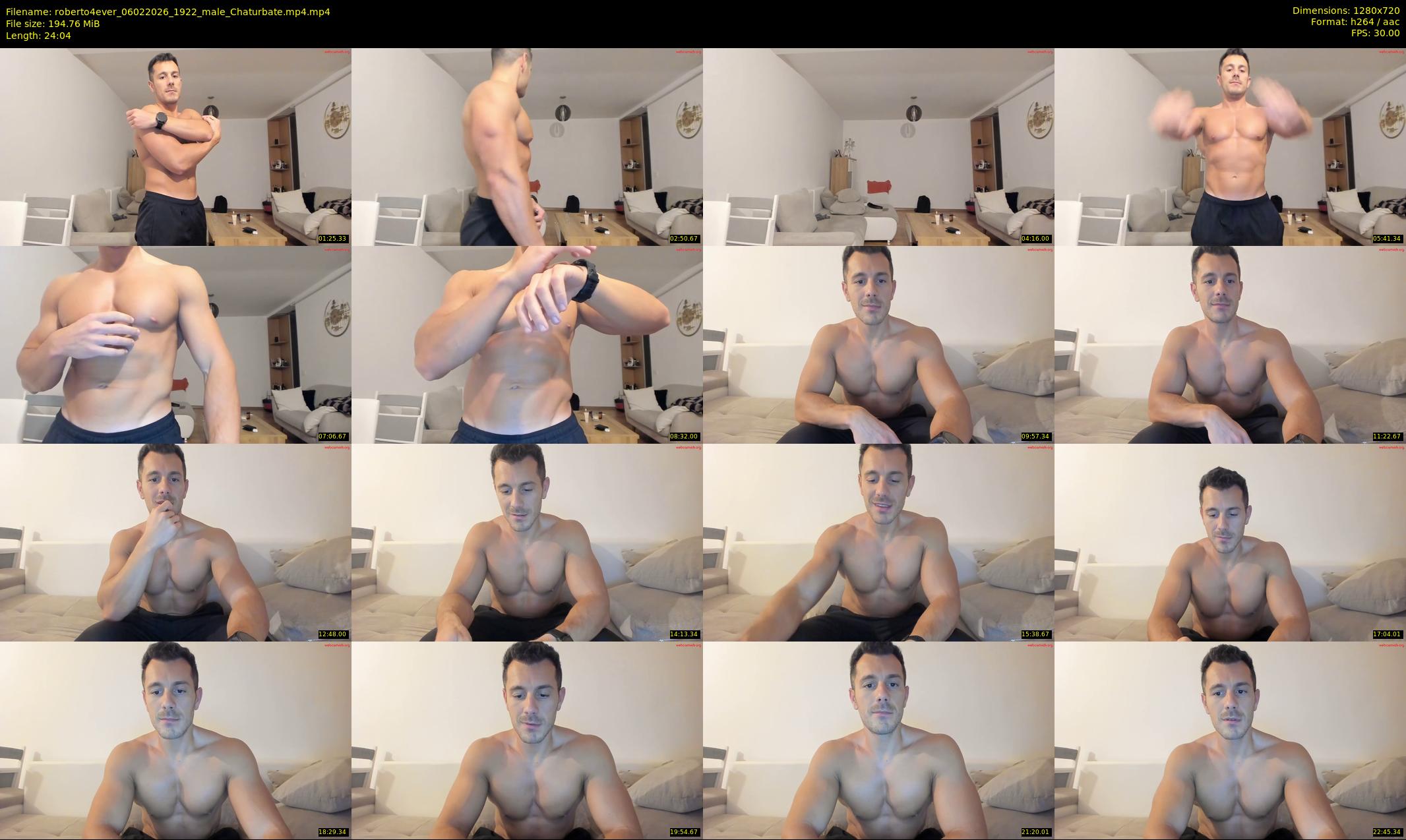 roberto4ever — 25 minute Chaturbate male cam show recording, 720p, Feb 6, 2026