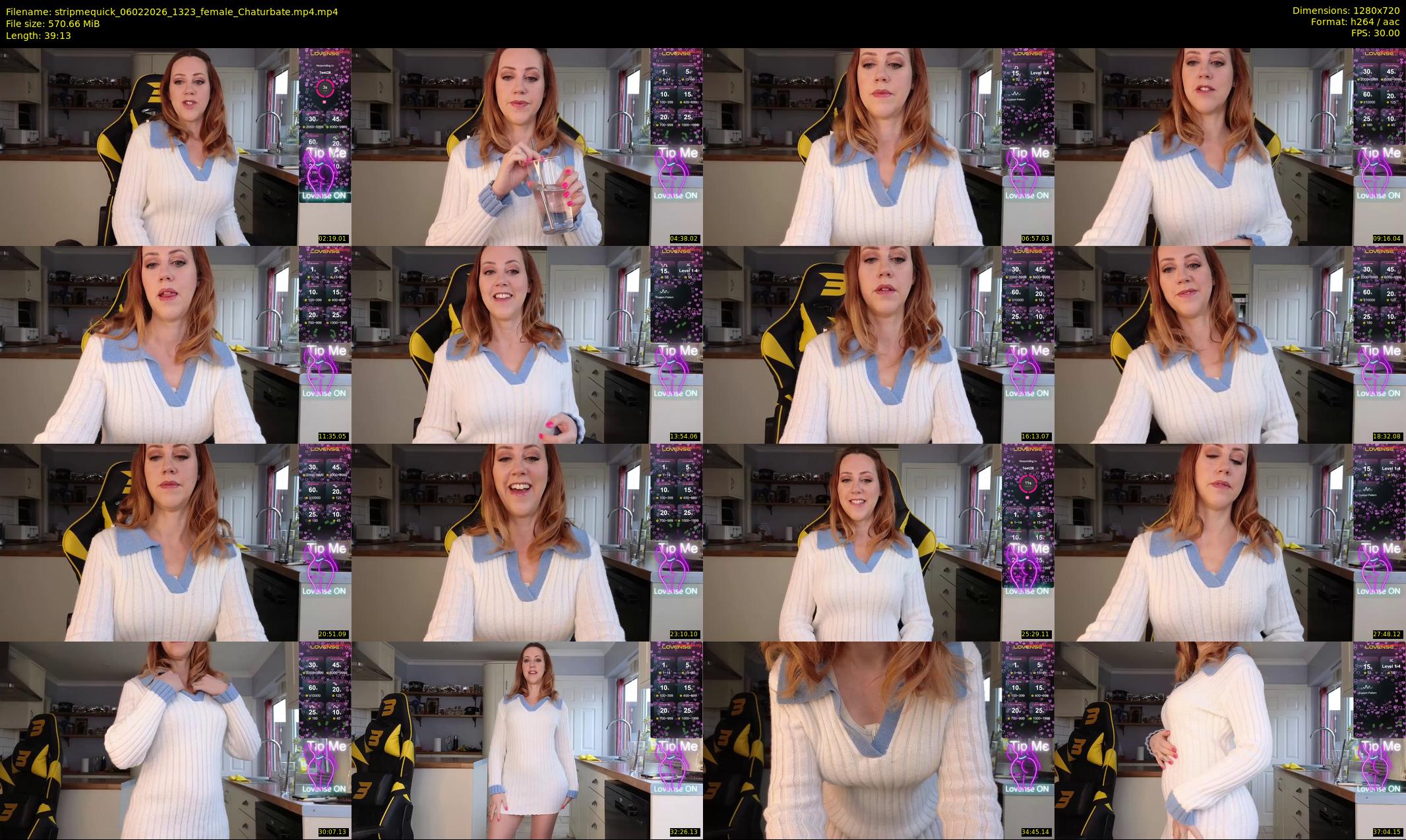 stripmequick — 40 minute Chaturbate female cam show recording, 720p, Feb 6, 2026