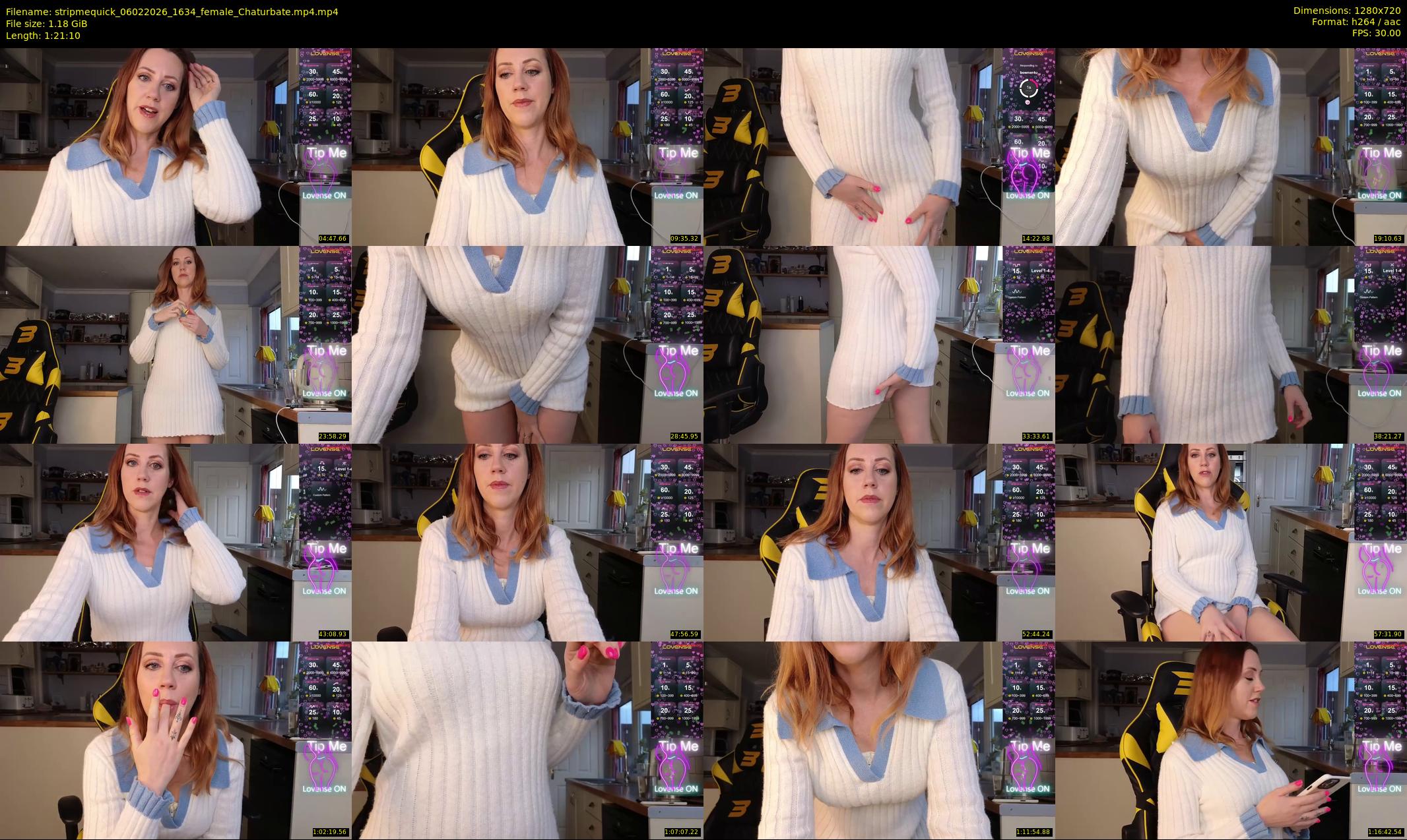 stripmequick — 82 minute Chaturbate female cam show recording, 720p, Feb 6, 2026